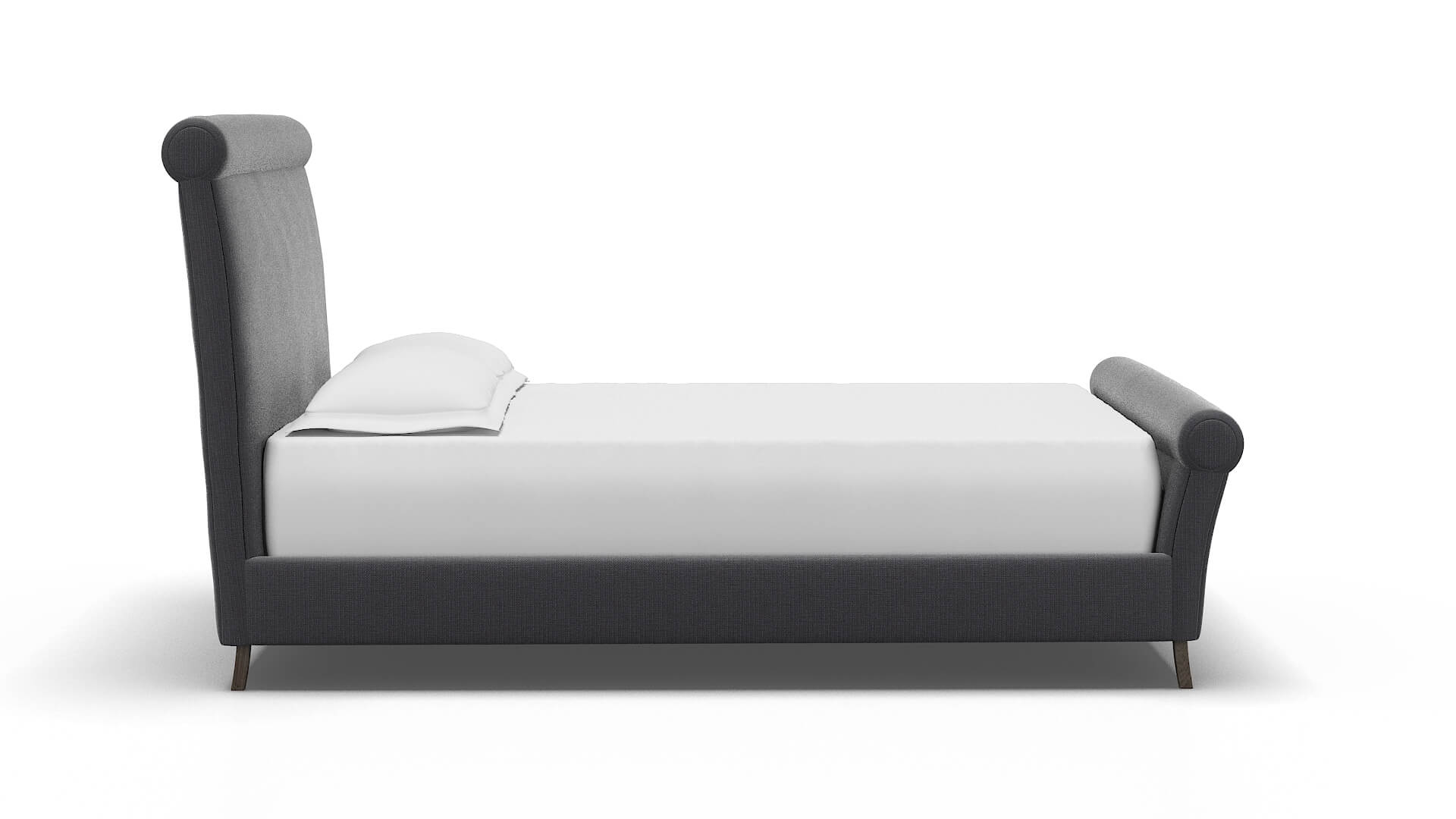 Maja Parker Charcoal Bed espresso legs 3