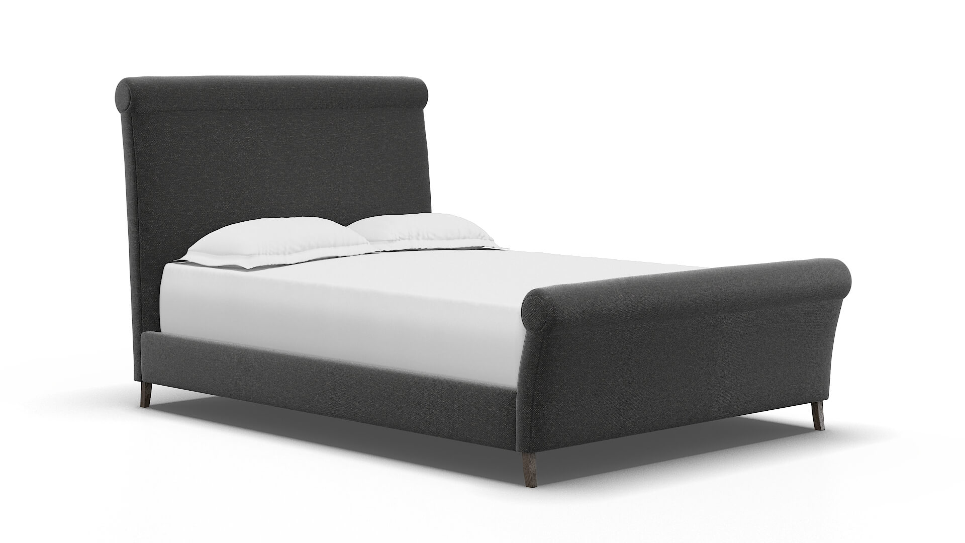 Maja Phoenix Charcoal Bed espresso legs 2