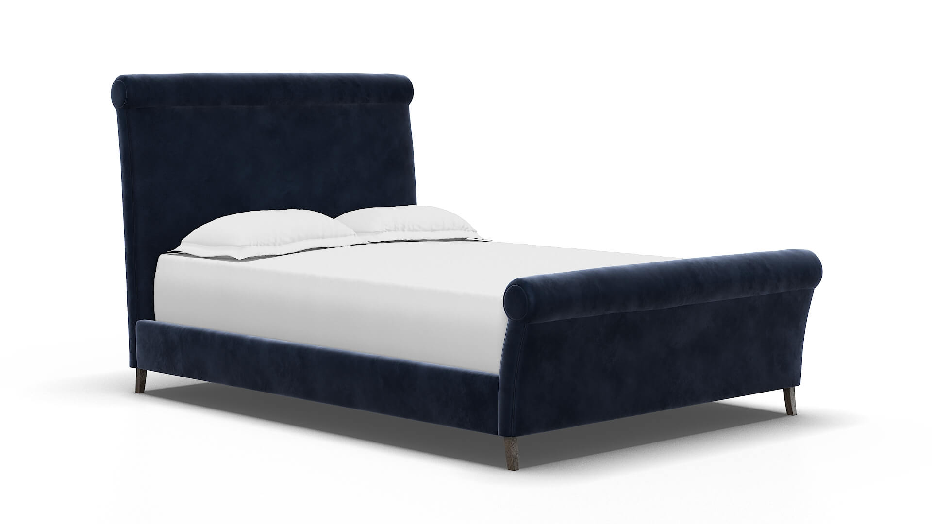 Maja Royale Cobalt Bed espresso legs 2