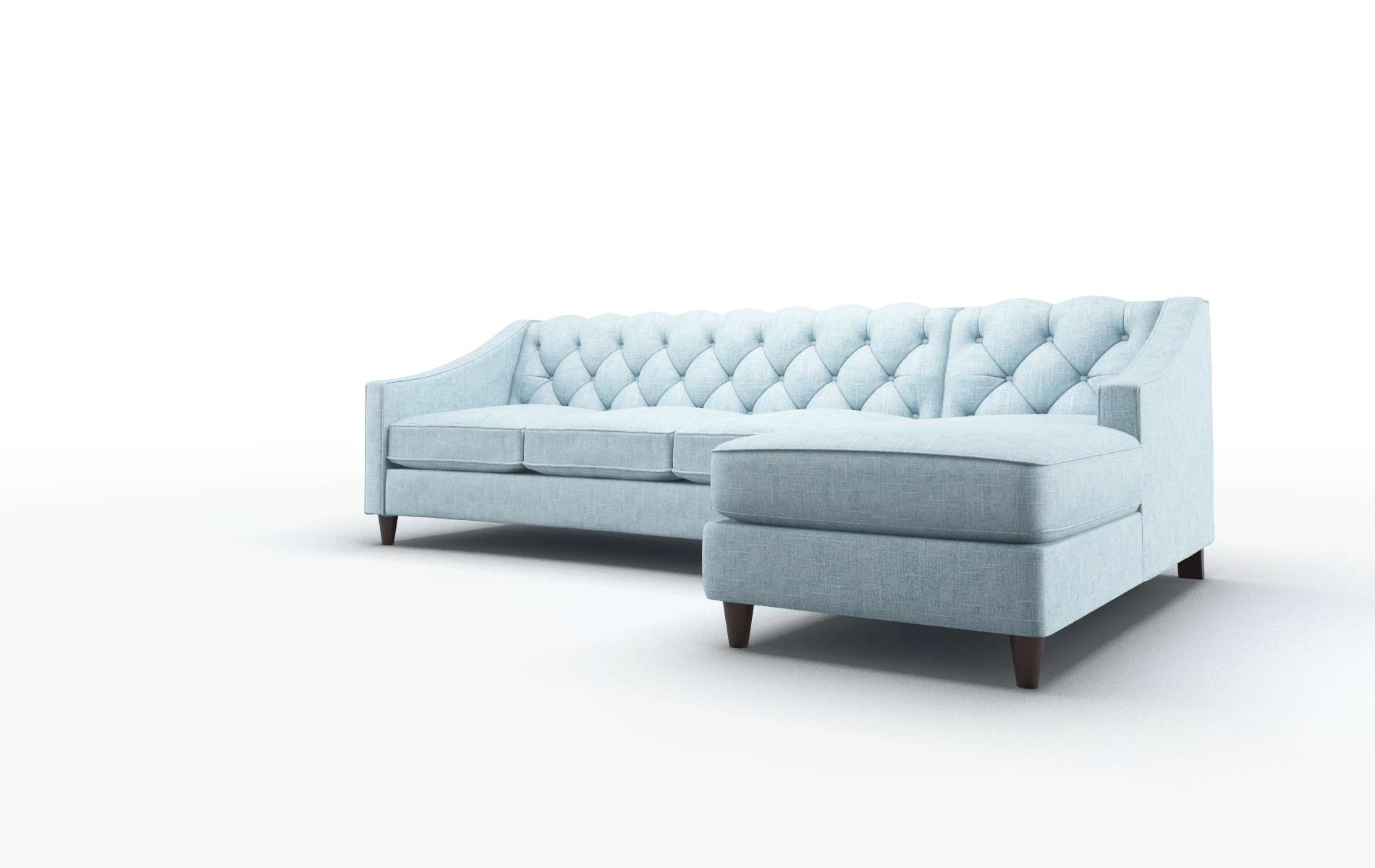 Manchester Atlas Turquoise Panel espresso legs 4