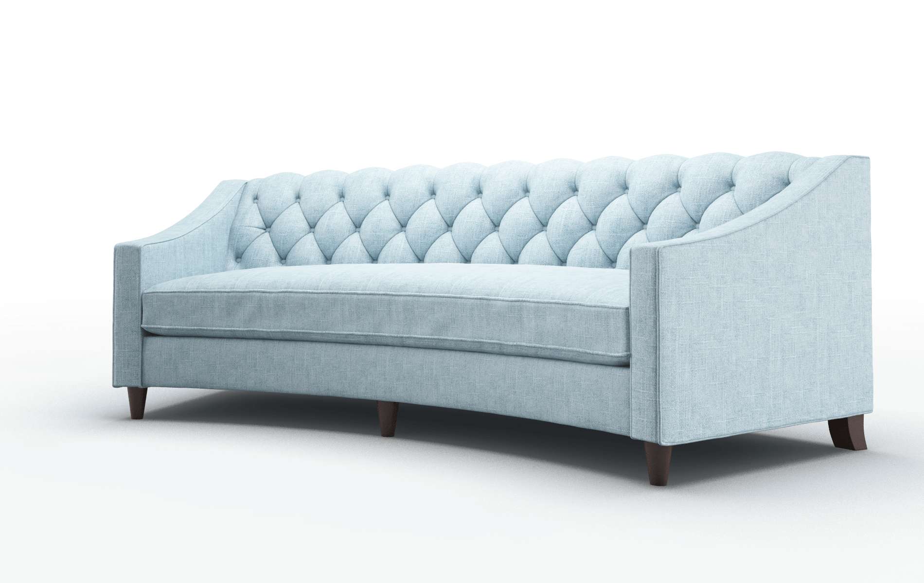 Manchester Atlas Turquoise Sofa espresso legs 4