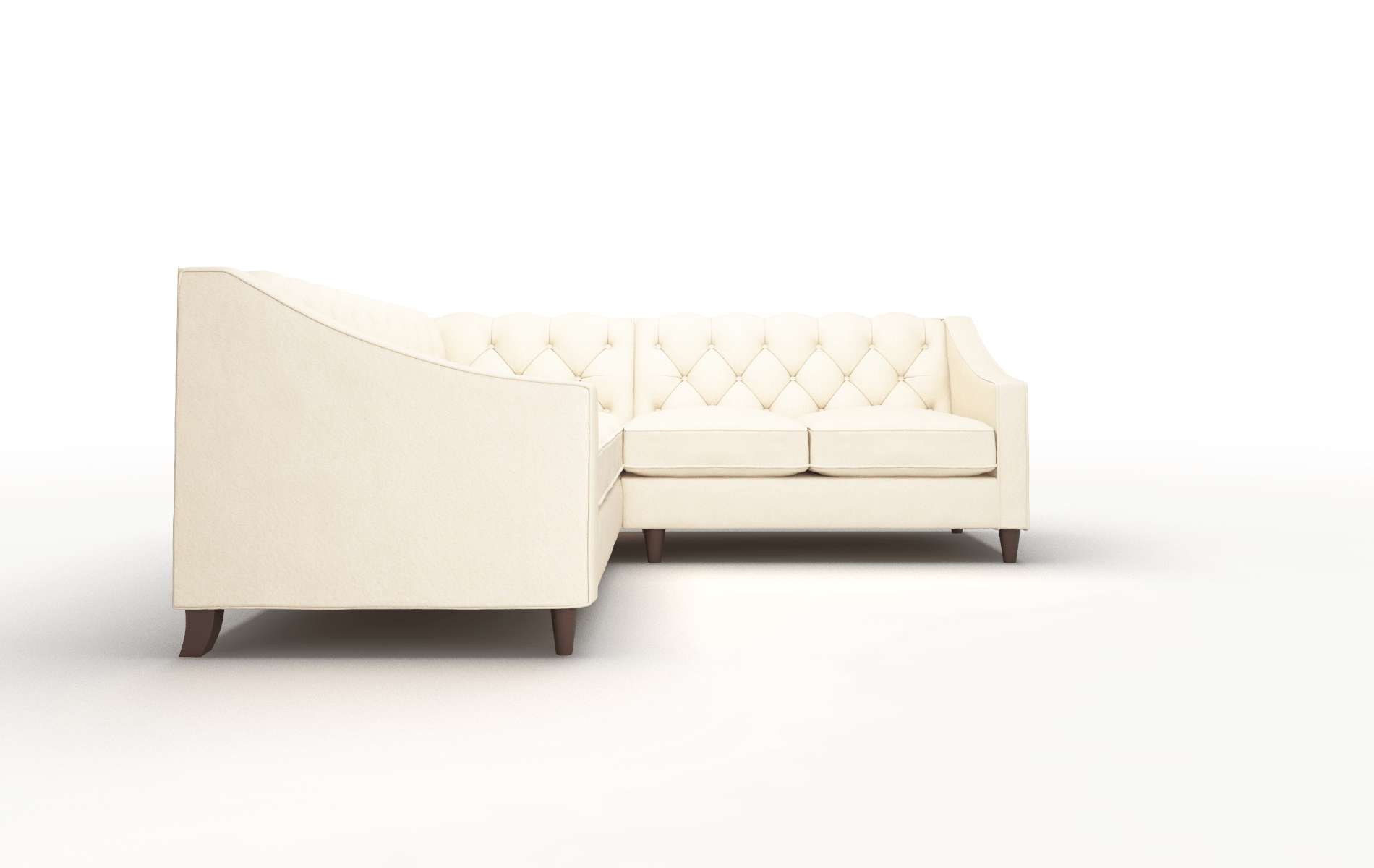 Manchester Bella Buckwheat Sectional espresso legs 2