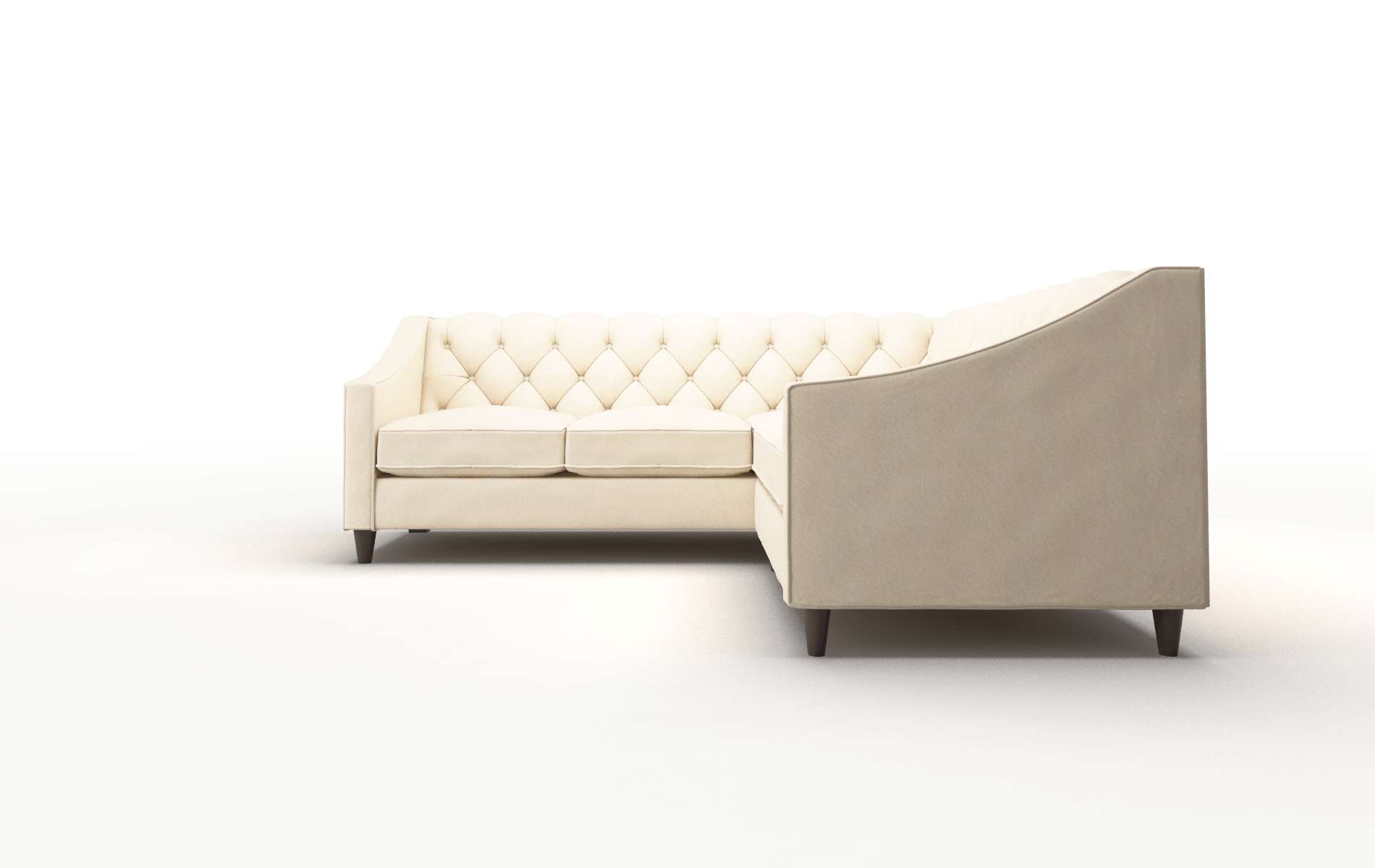 Manchester Bella Buckwheat Sectional espresso legs 5