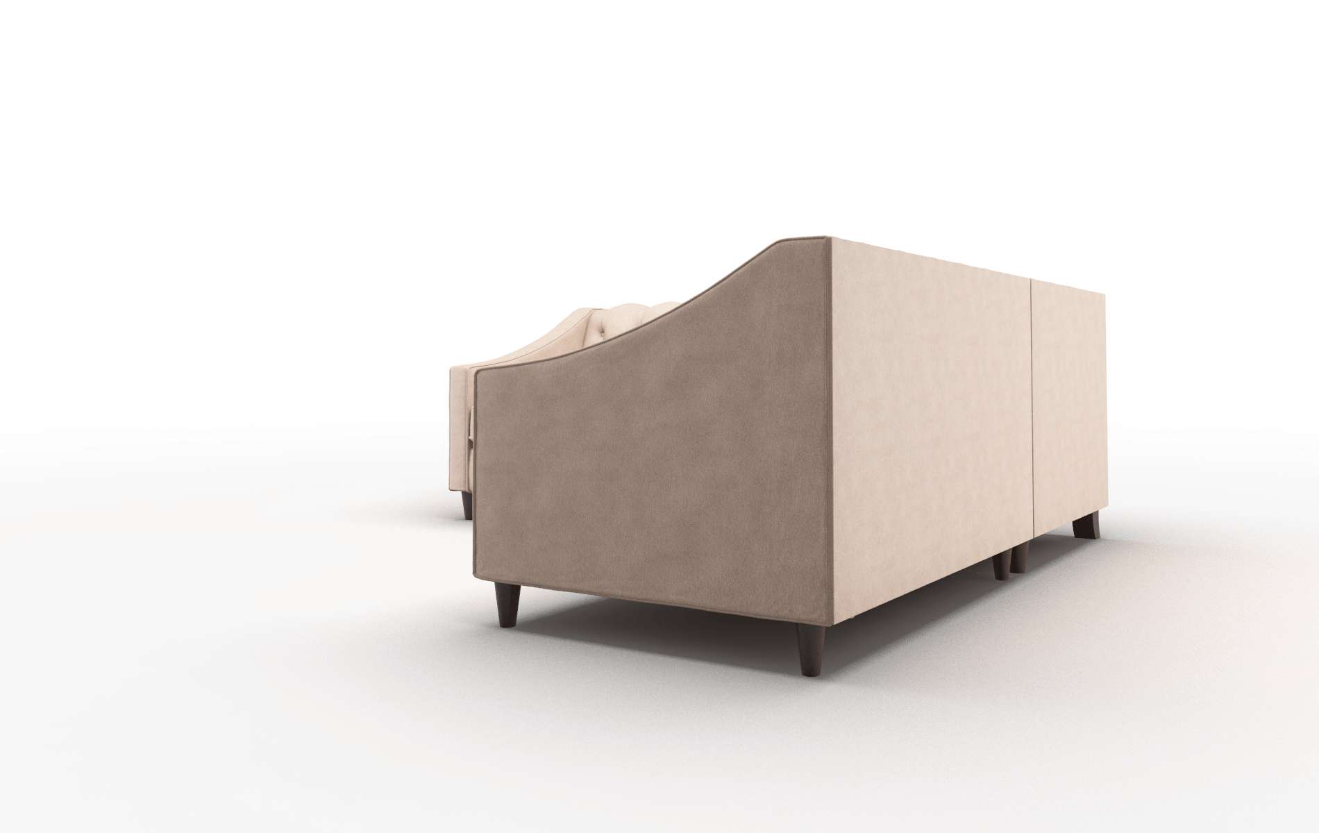 Manchester Bella Cocoa Sectional espresso legs 4