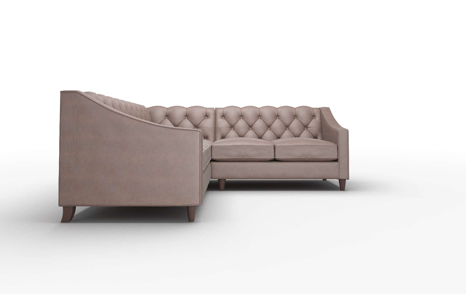 Manchester Bella Espresso Sectional espresso legs 2