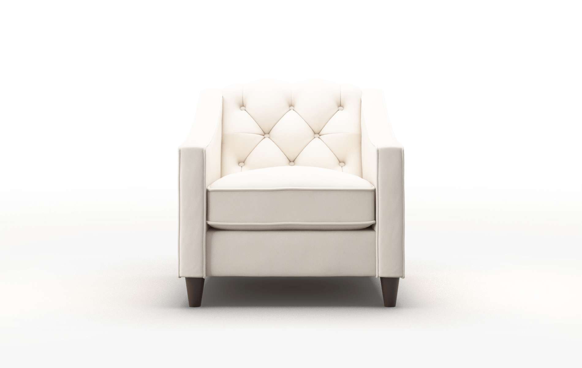 Manchester Blanche Milky Chair espresso legs 1