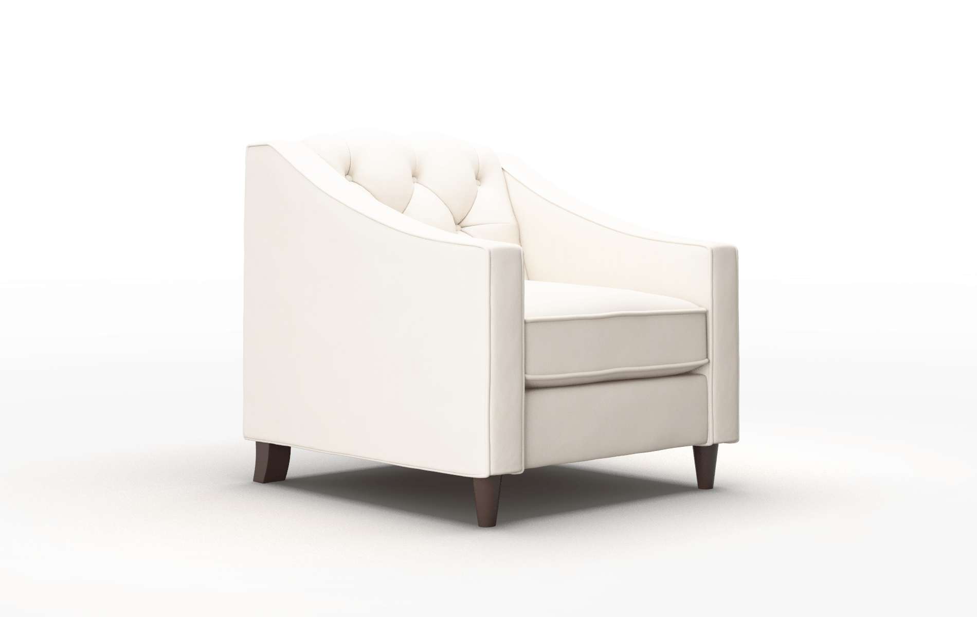 Manchester Blanche Milky Chair espresso legs 2