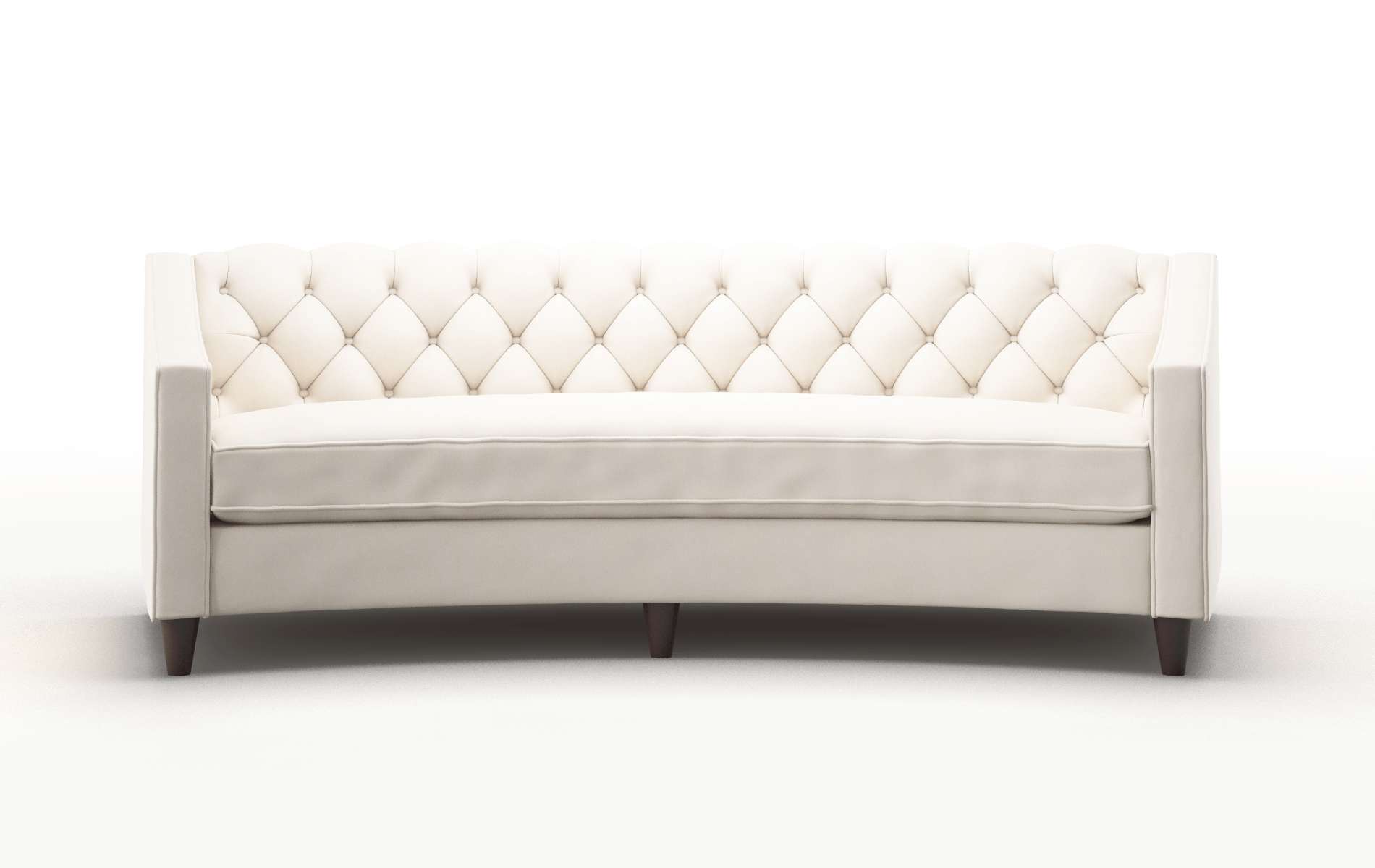 Manchester Blanche Milky Sofa espresso legs 1