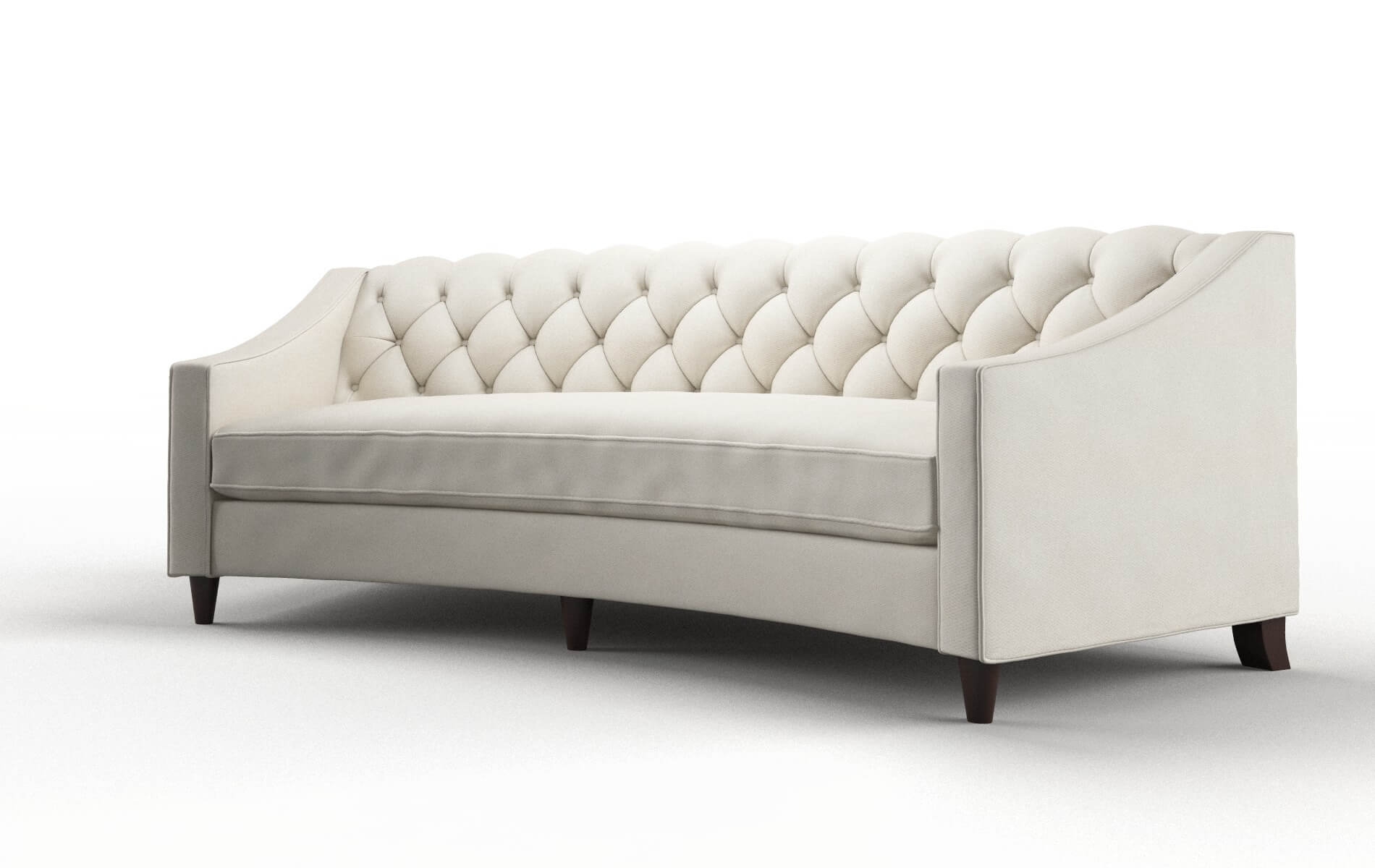 Manchester Bungalow Ivory Sofa espresso legs 4