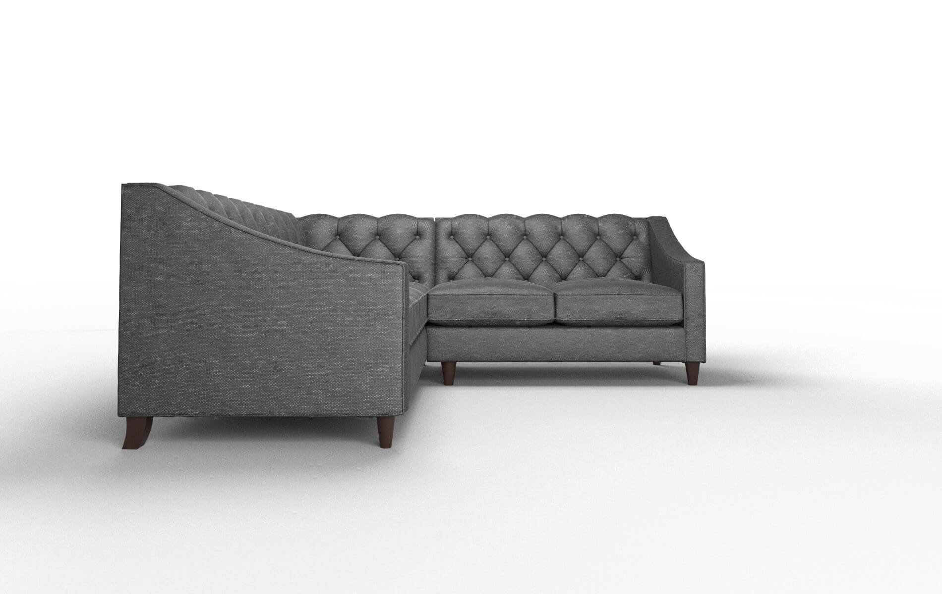 Manchester Chance Denim Sectional espresso legs 2