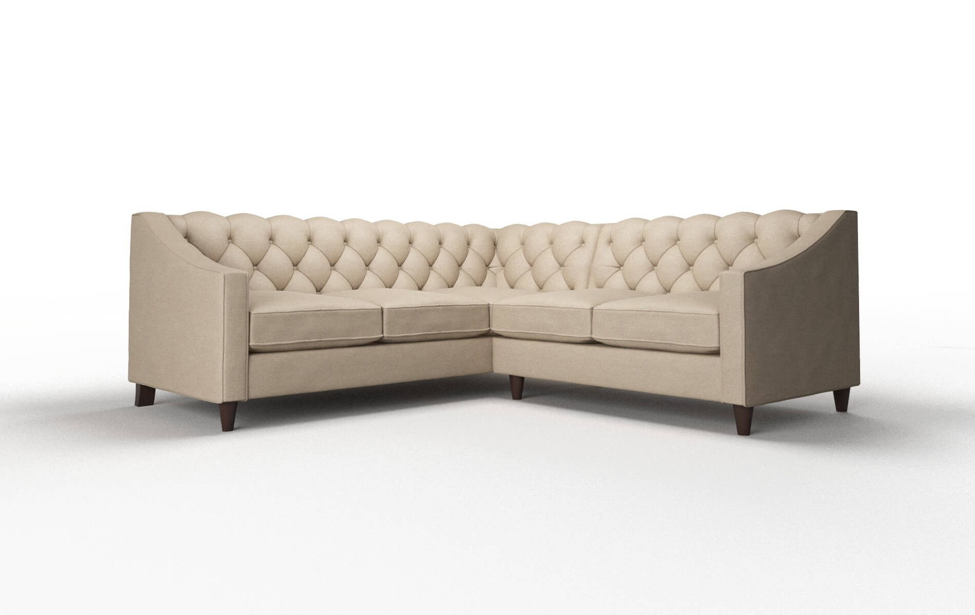 Manchester Chance Platinum Sectional espresso legs 1