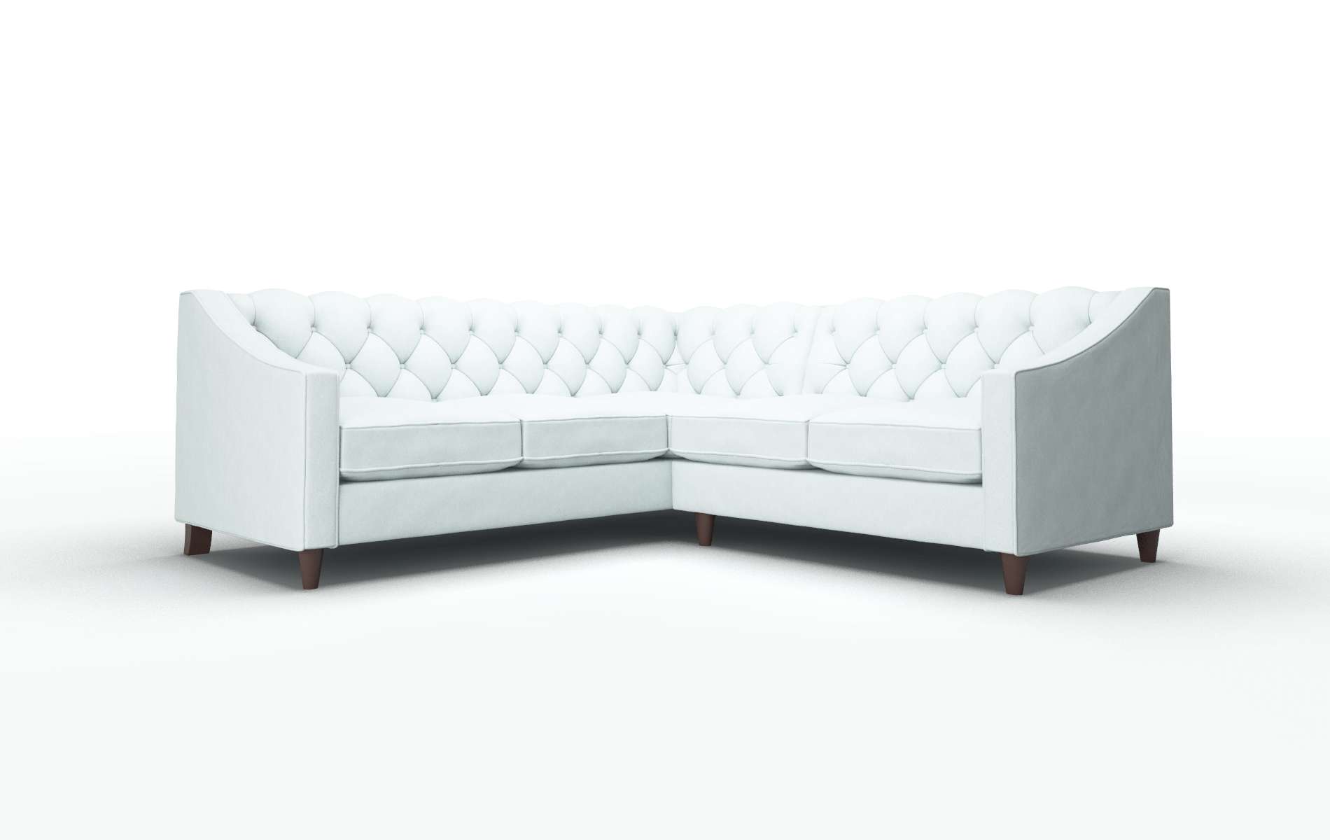 Manchester Clyde Cornflower Sectional espresso legs 1