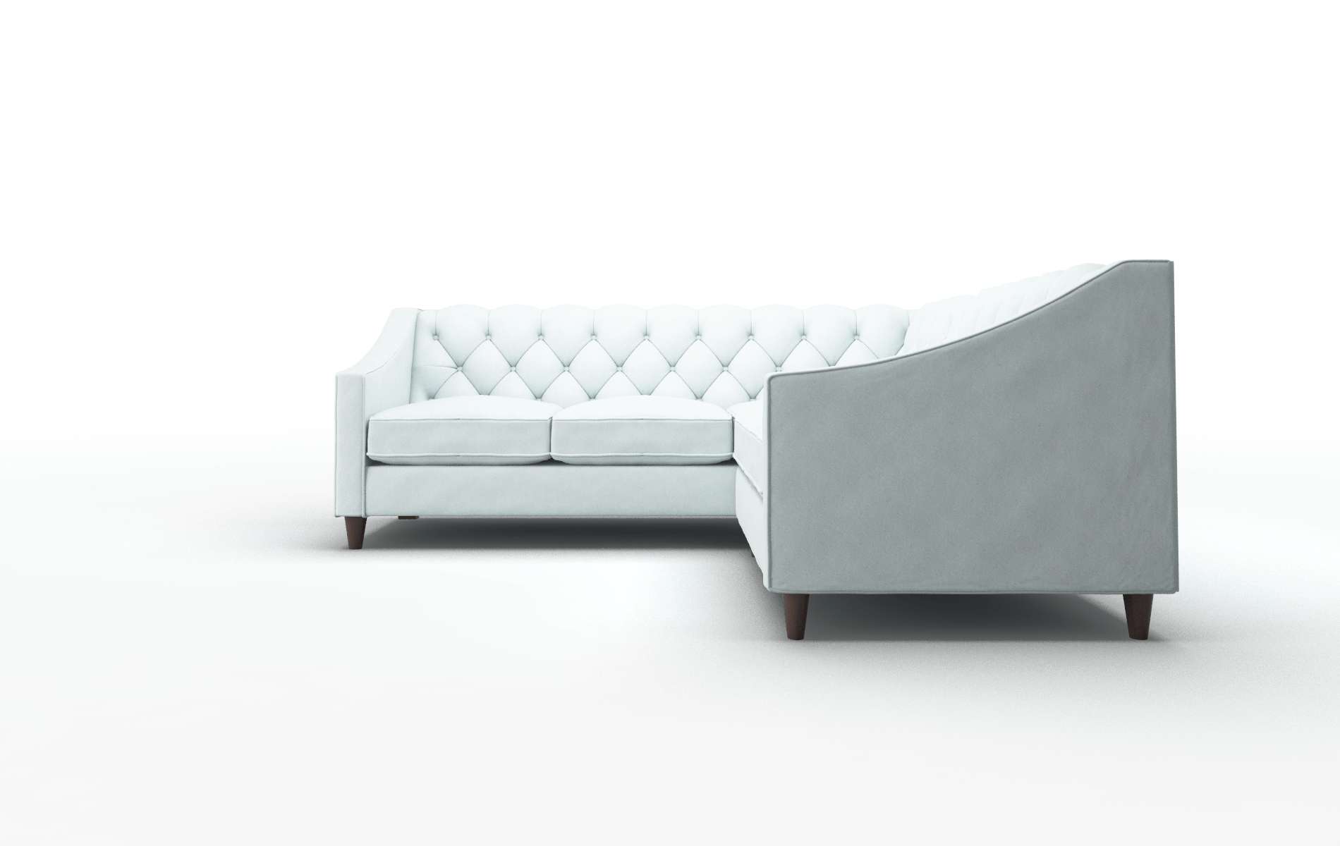 Manchester Clyde Cornflower Sectional espresso legs 5
