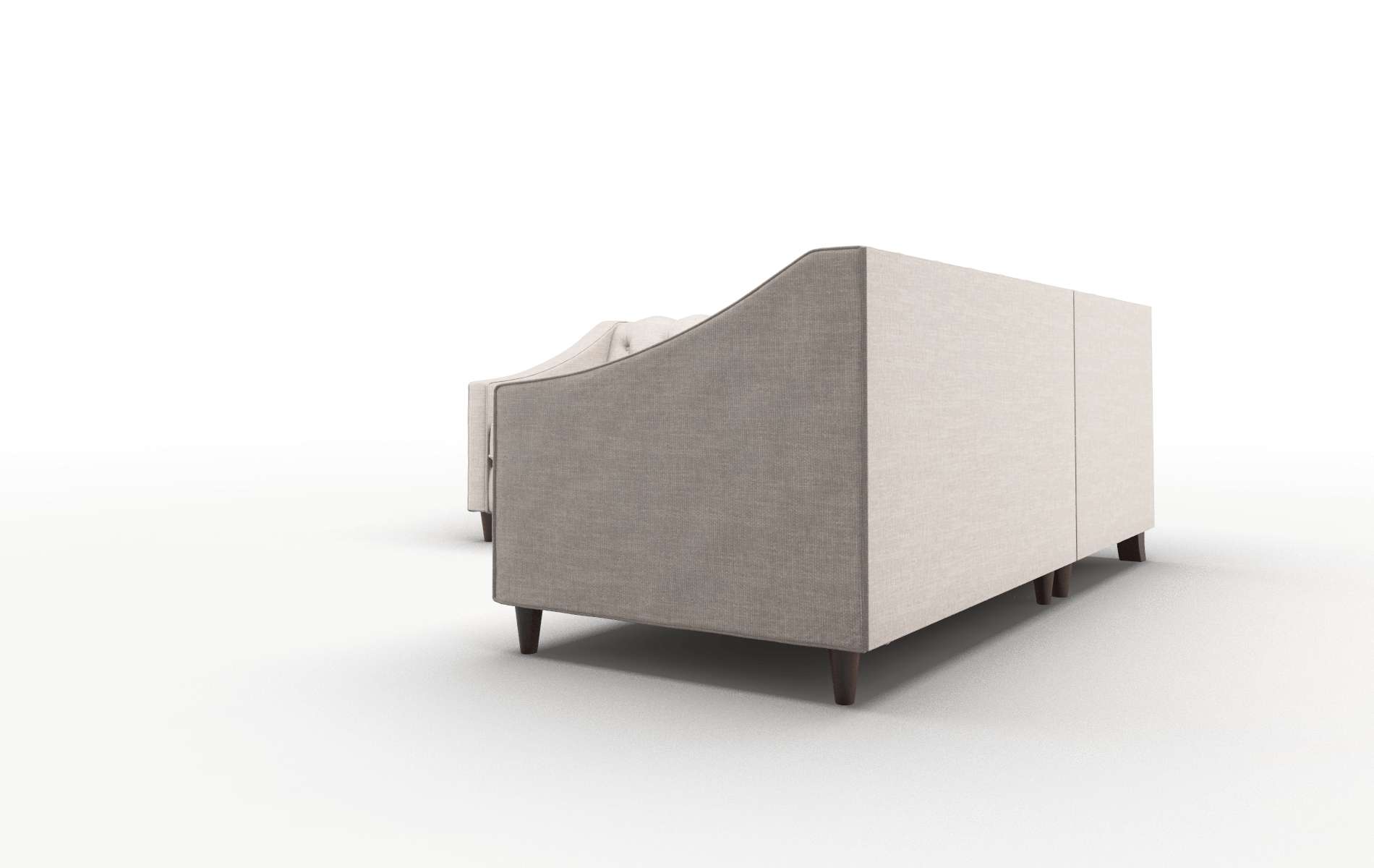 Manchester Clyde Dolphin Sectional espresso legs 4