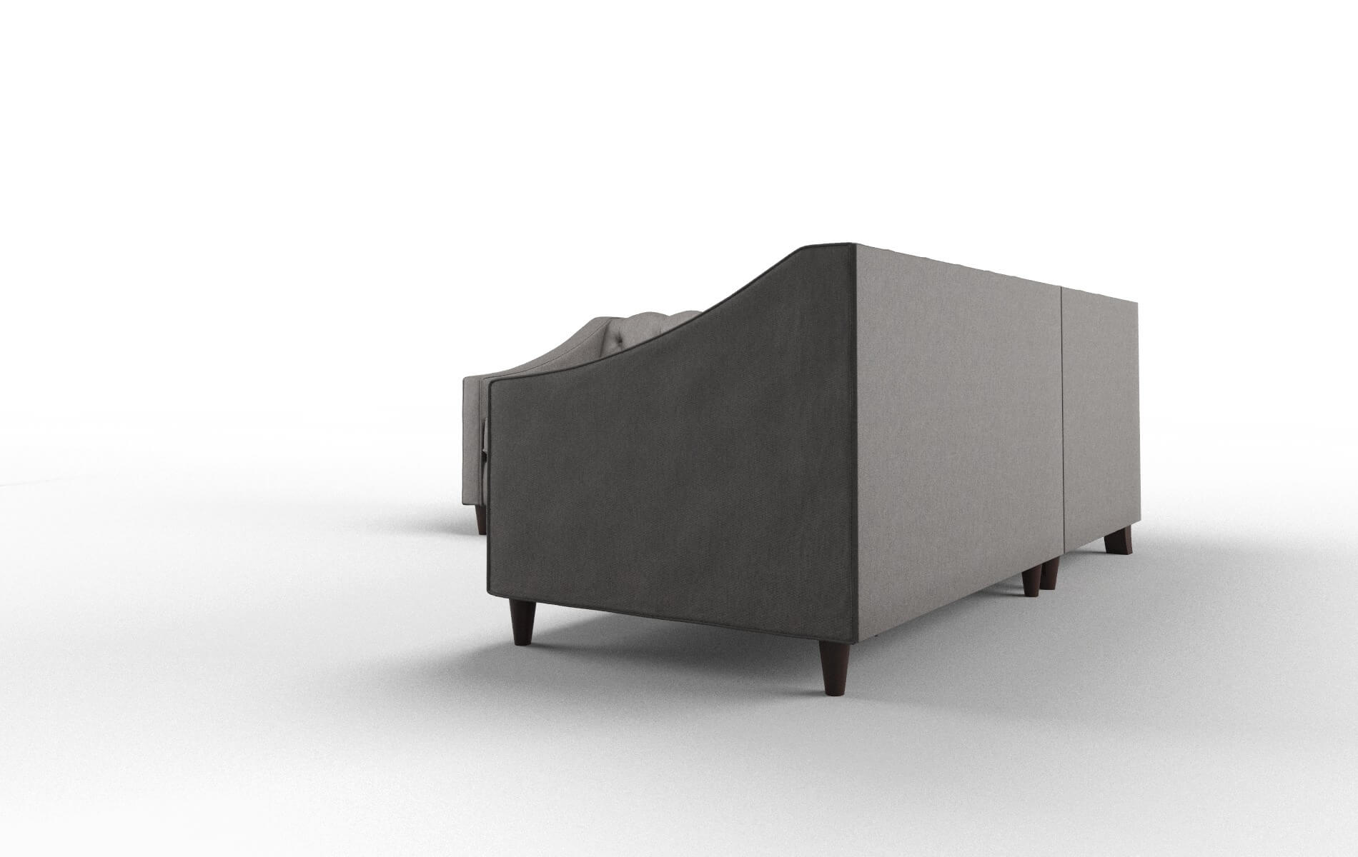 Manchester Cosmo Charcoal Sectional espresso legs 4