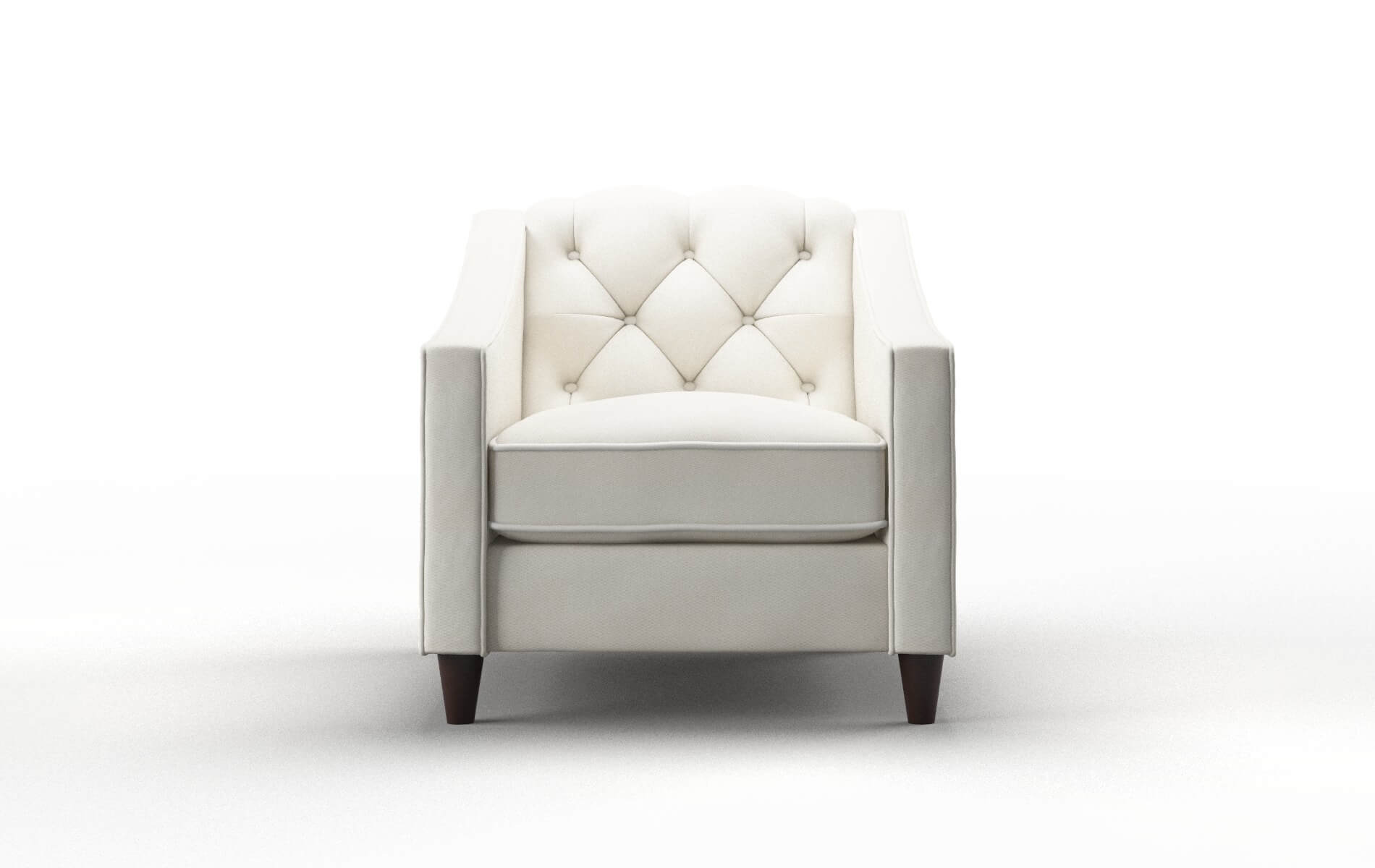 Manchester Cosmo Ivory Chair espresso legs 1
