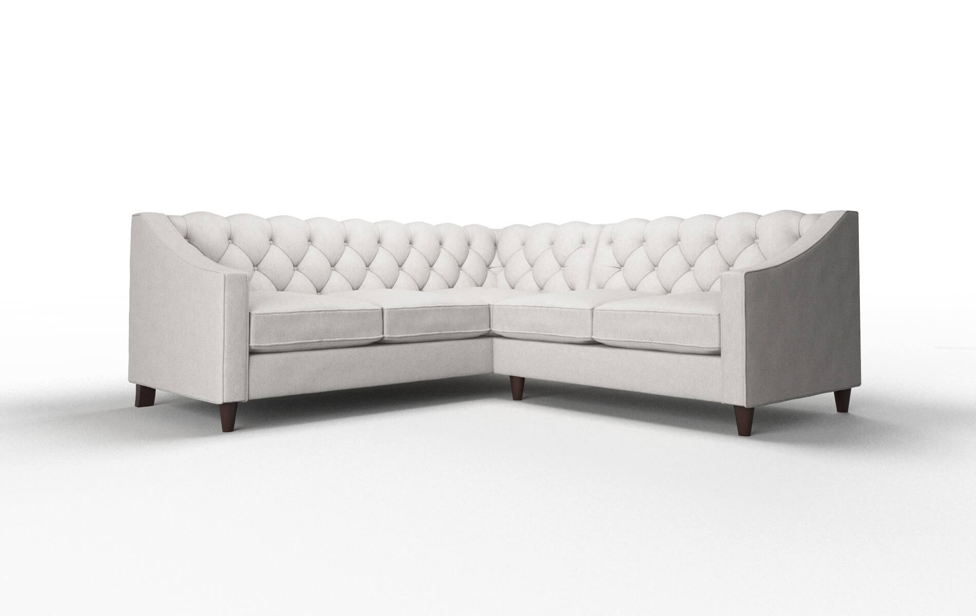 Manchester Cosmo Silver Sectional espresso legs 1