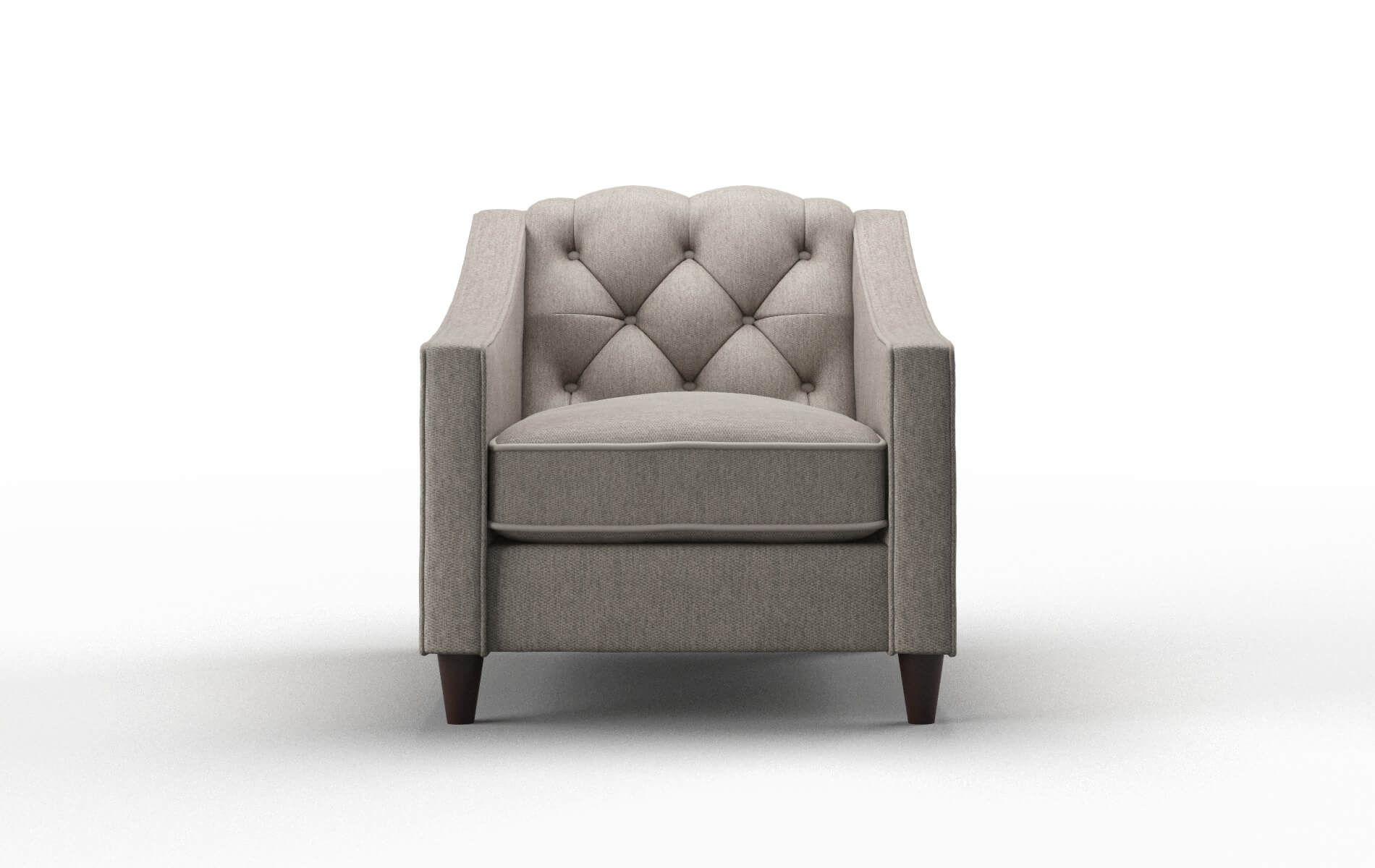 Manchester Cosmo Taupe Chair espresso legs 1