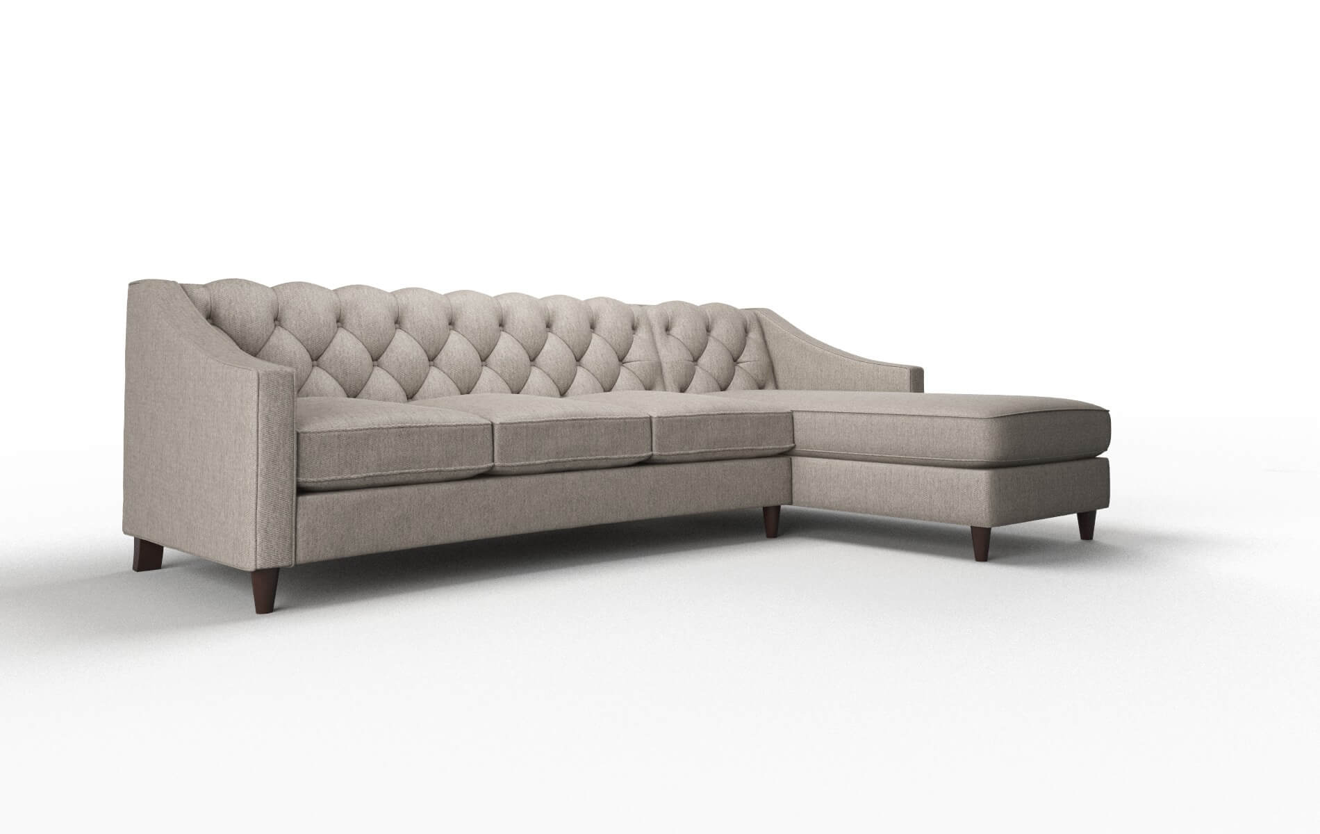 Manchester Cosmo Taupe Panel espresso legs 2