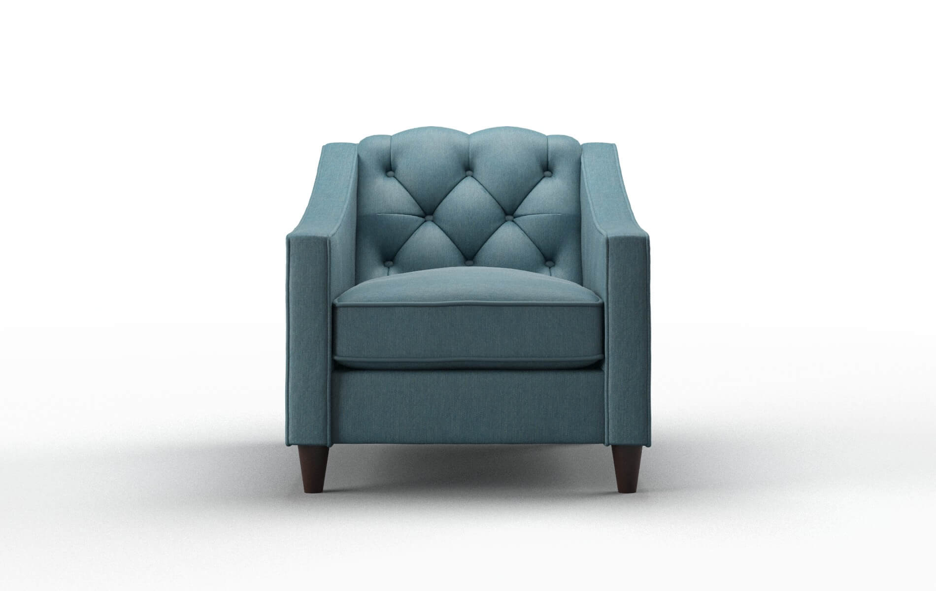 Manchester Cosmo Teal Chair espresso legs 1