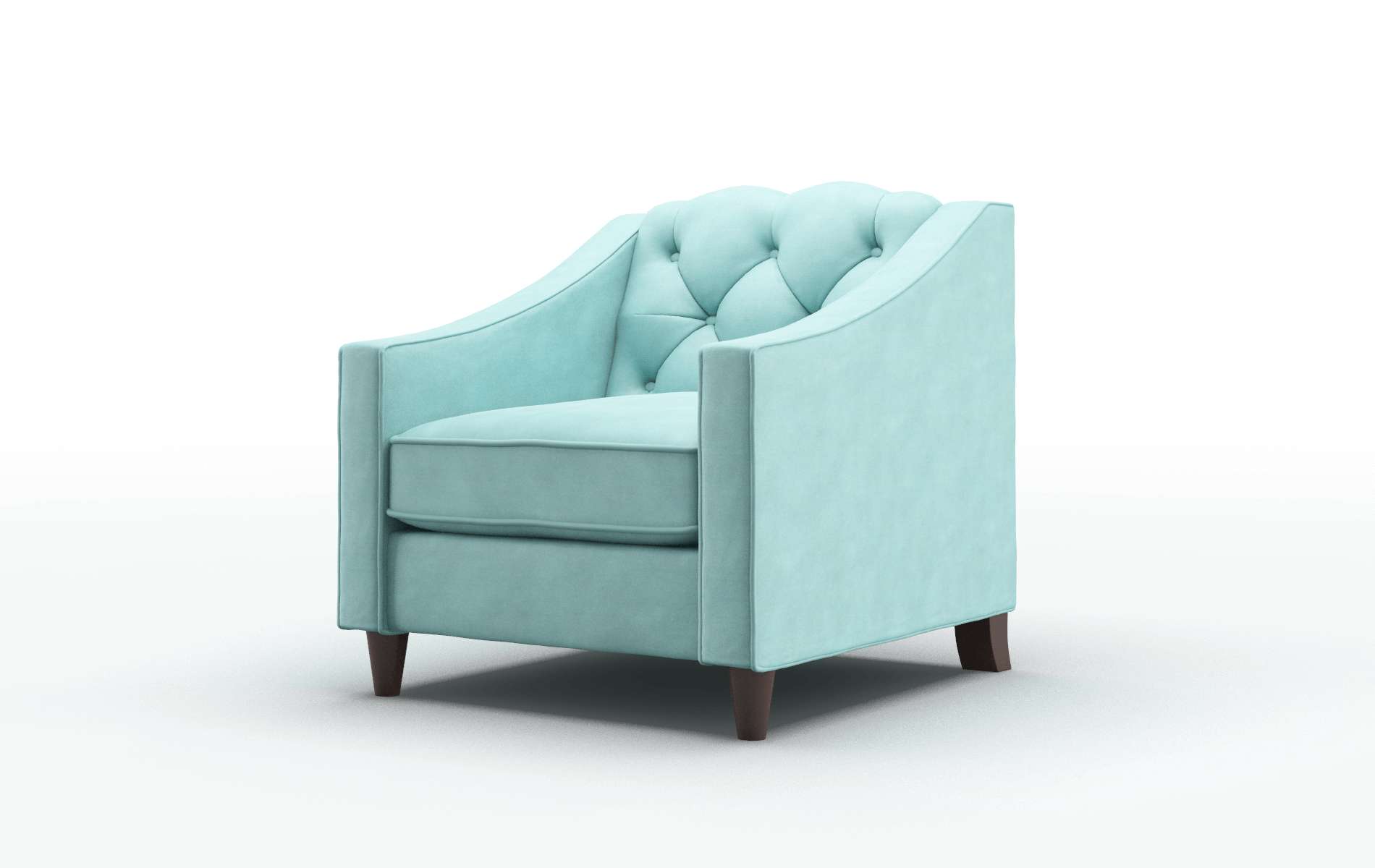 Manchester Curious Turquoise Chair espresso legs 4