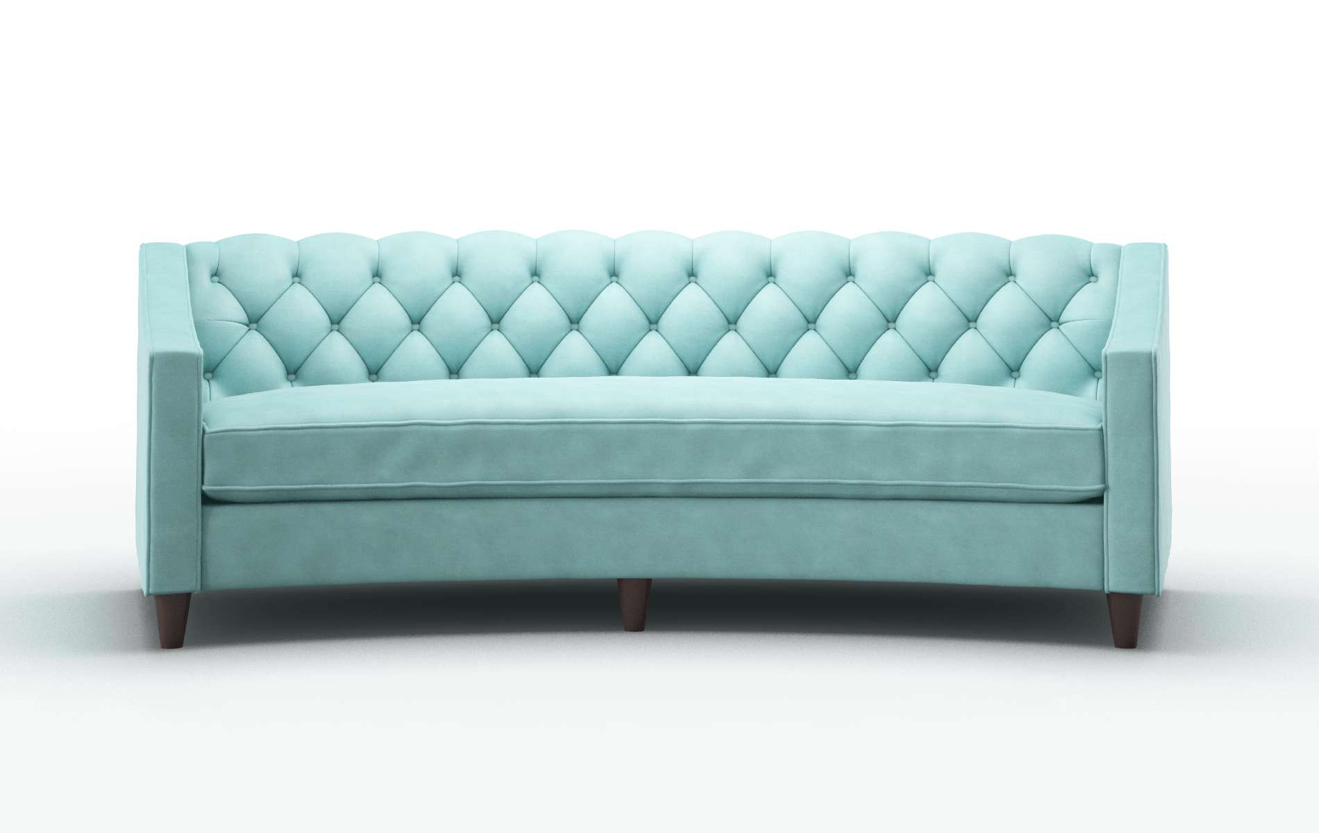 Manchester Curious Turquoise Sofa espresso legs 1