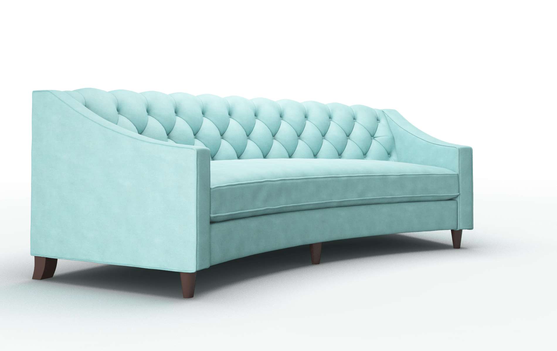 Manchester Curious Turquoise Sofa espresso legs 2