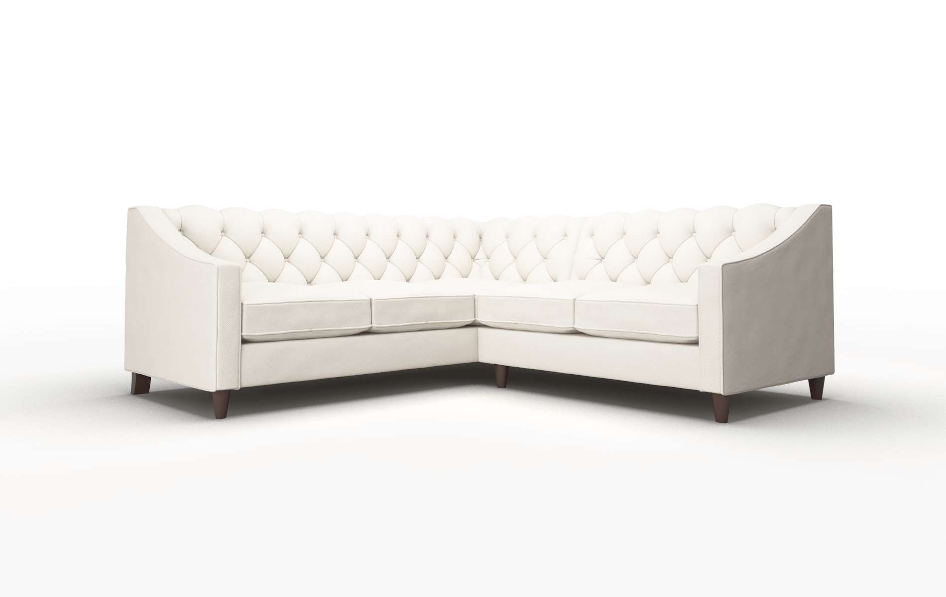 Manchester Dawson Sand Sectional espresso legs 1