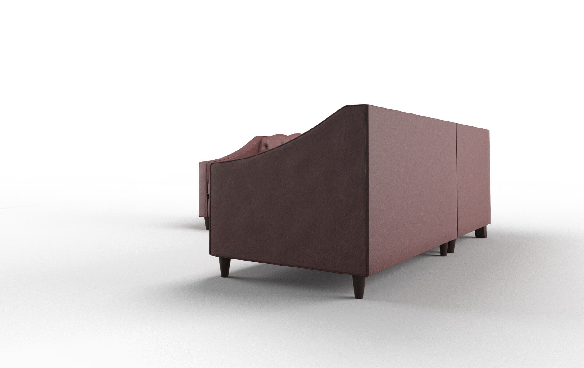 Manchester Derby Berry Sectional espresso legs 4