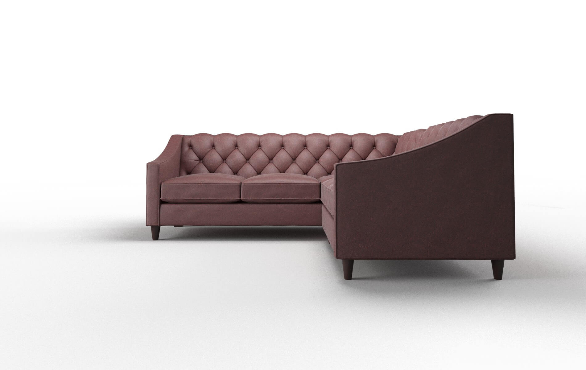 Manchester Derby Berry Sectional espresso legs 5
