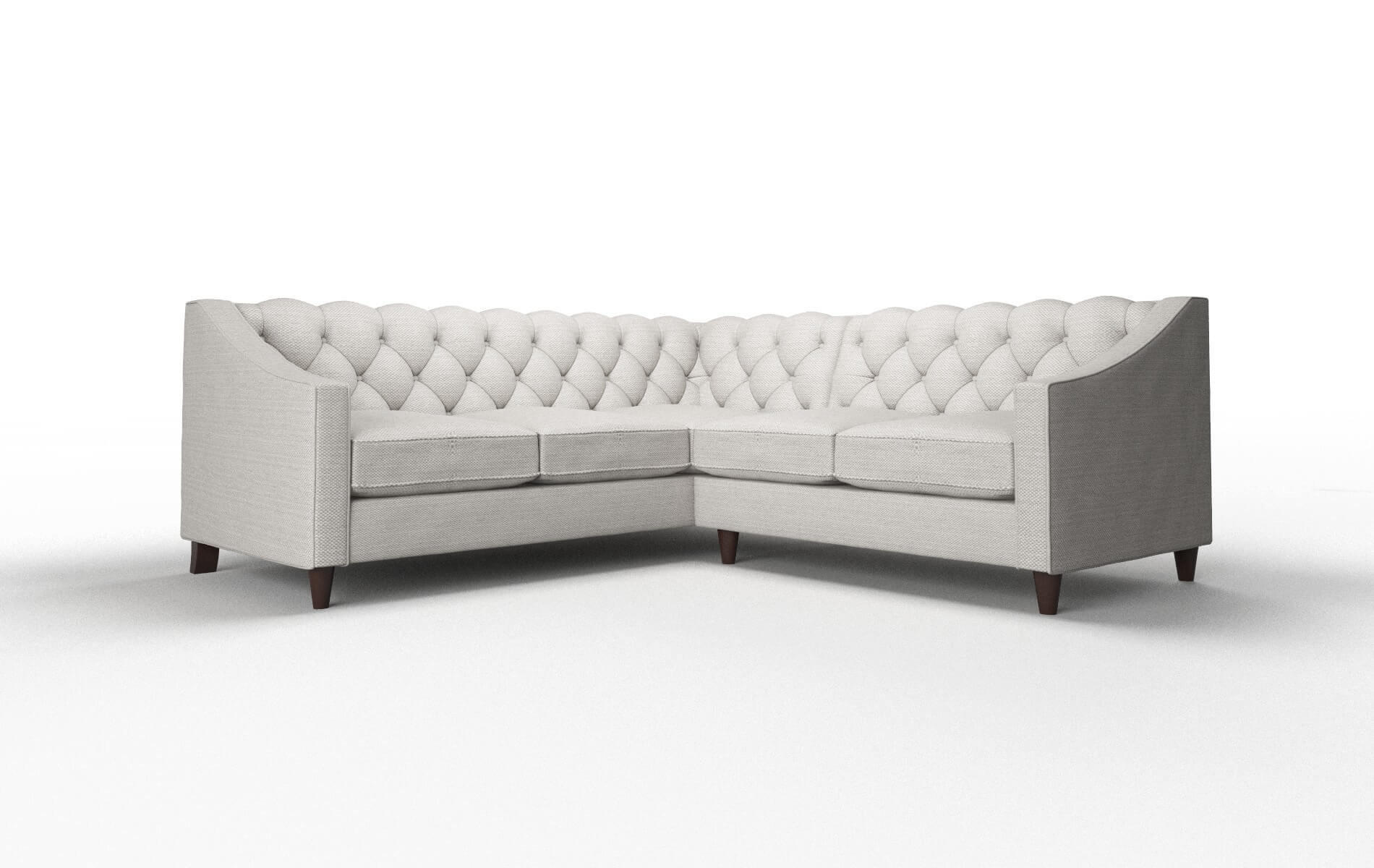 Manchester Derby Grey Sectional espresso legs 1