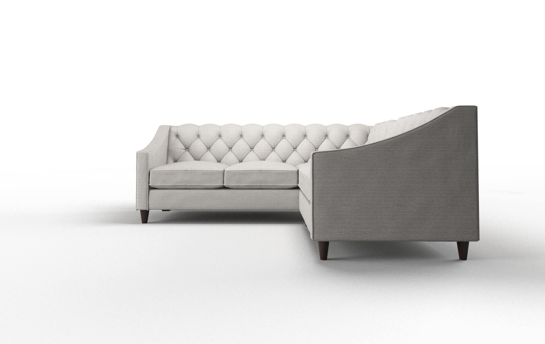 Manchester Derby Grey Sectional espresso legs 5