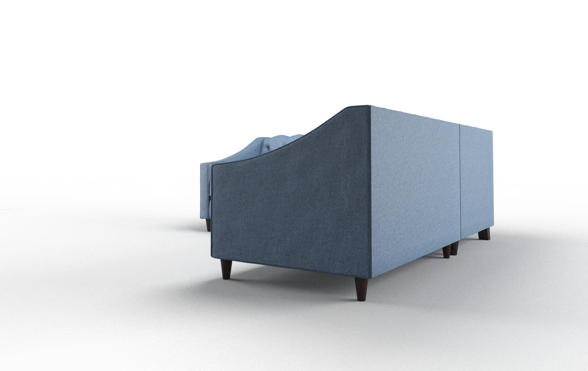 Manchester Derby Navy Sectional espresso legs 4