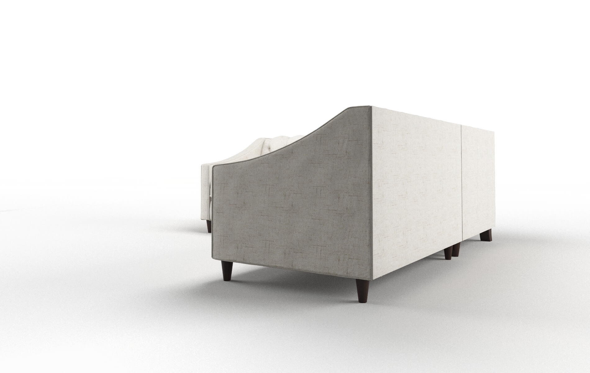 Manchester Derby Taupe Sectional espresso legs 4