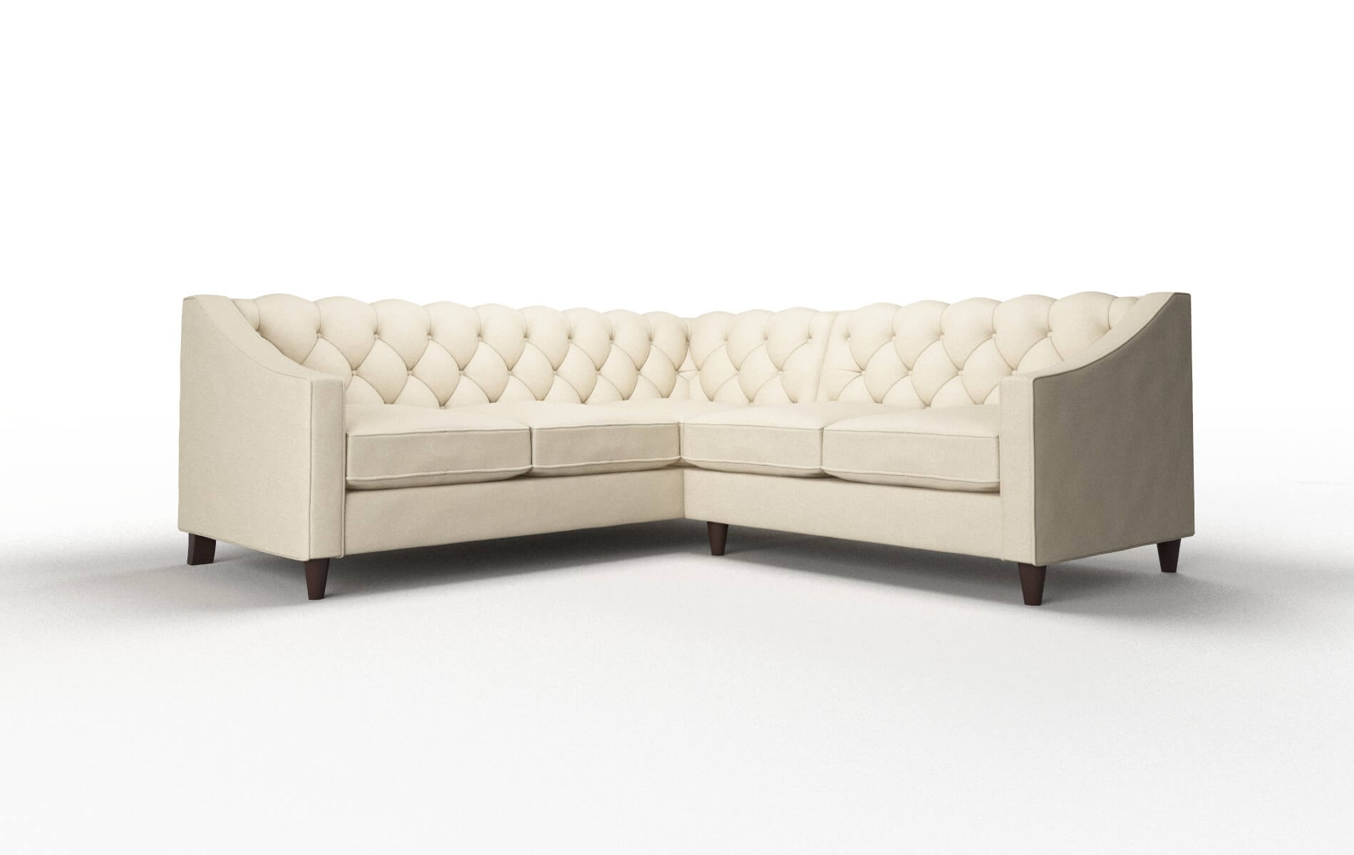 Manchester Dream_d Almond Sectional espresso legs 1