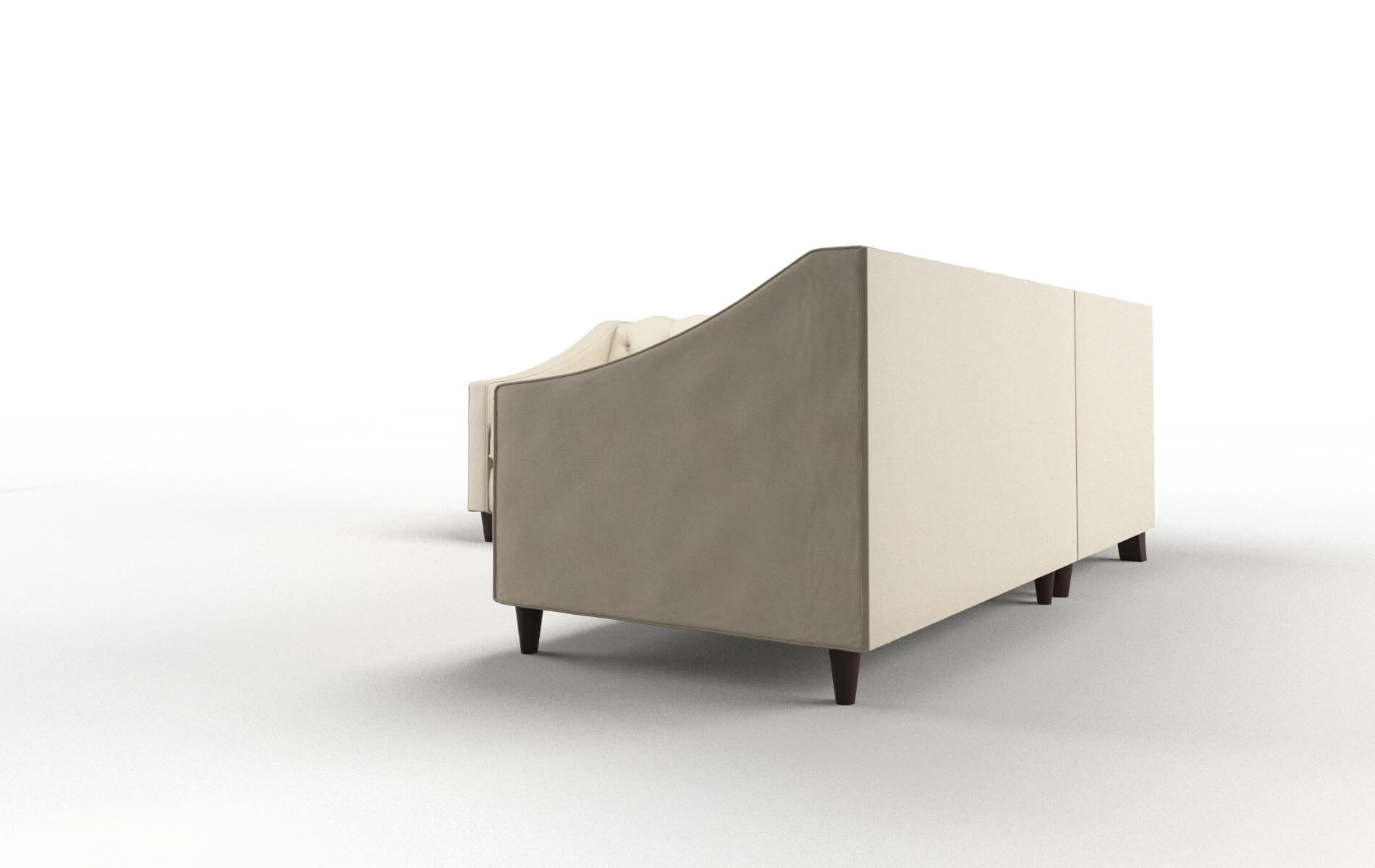 Manchester Dream_d Almond Sectional espresso legs 4