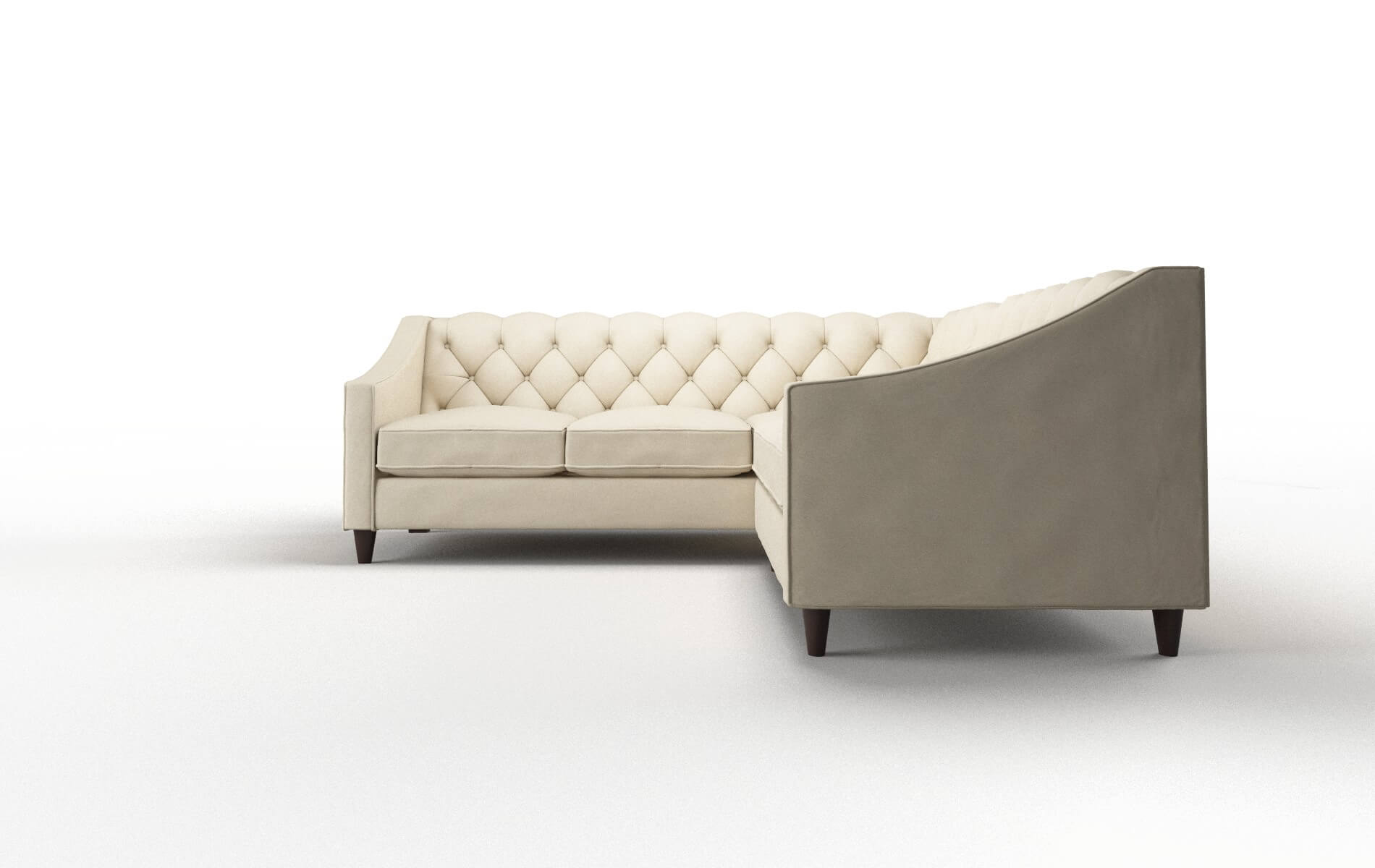 Manchester Dream_d Almond Sectional espresso legs 5
