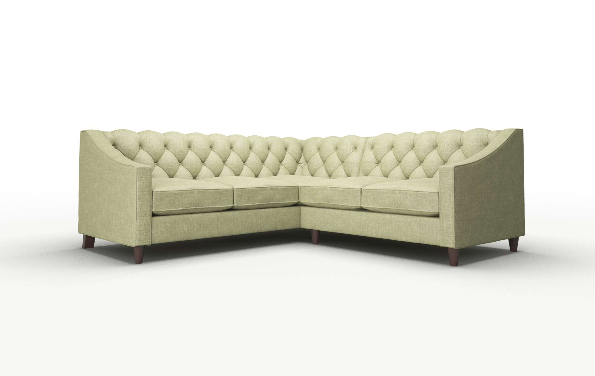 Manchester Durham Lime Sectional espresso legs 1