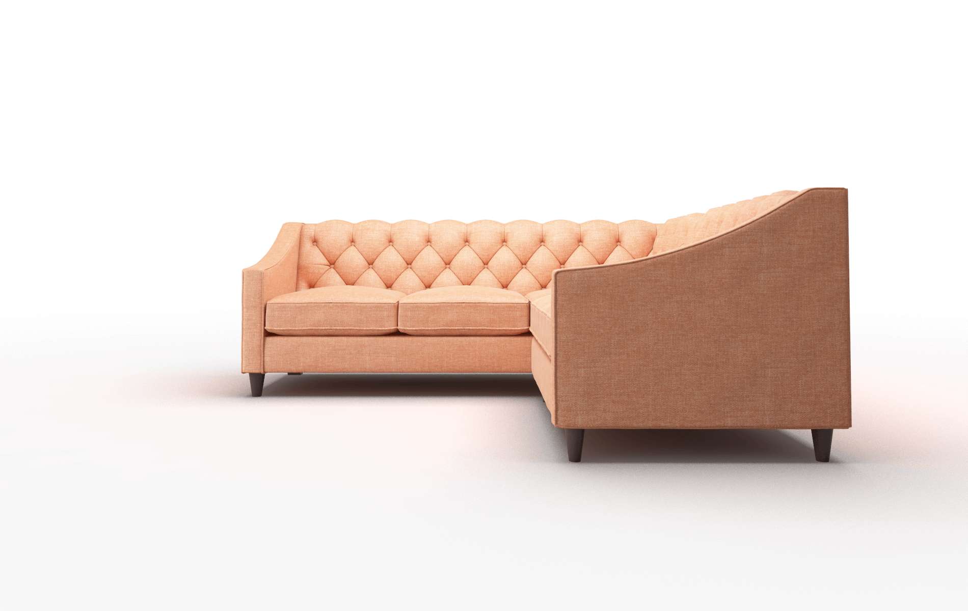 Manchester Durham Tangerine Sectional espresso legs 5