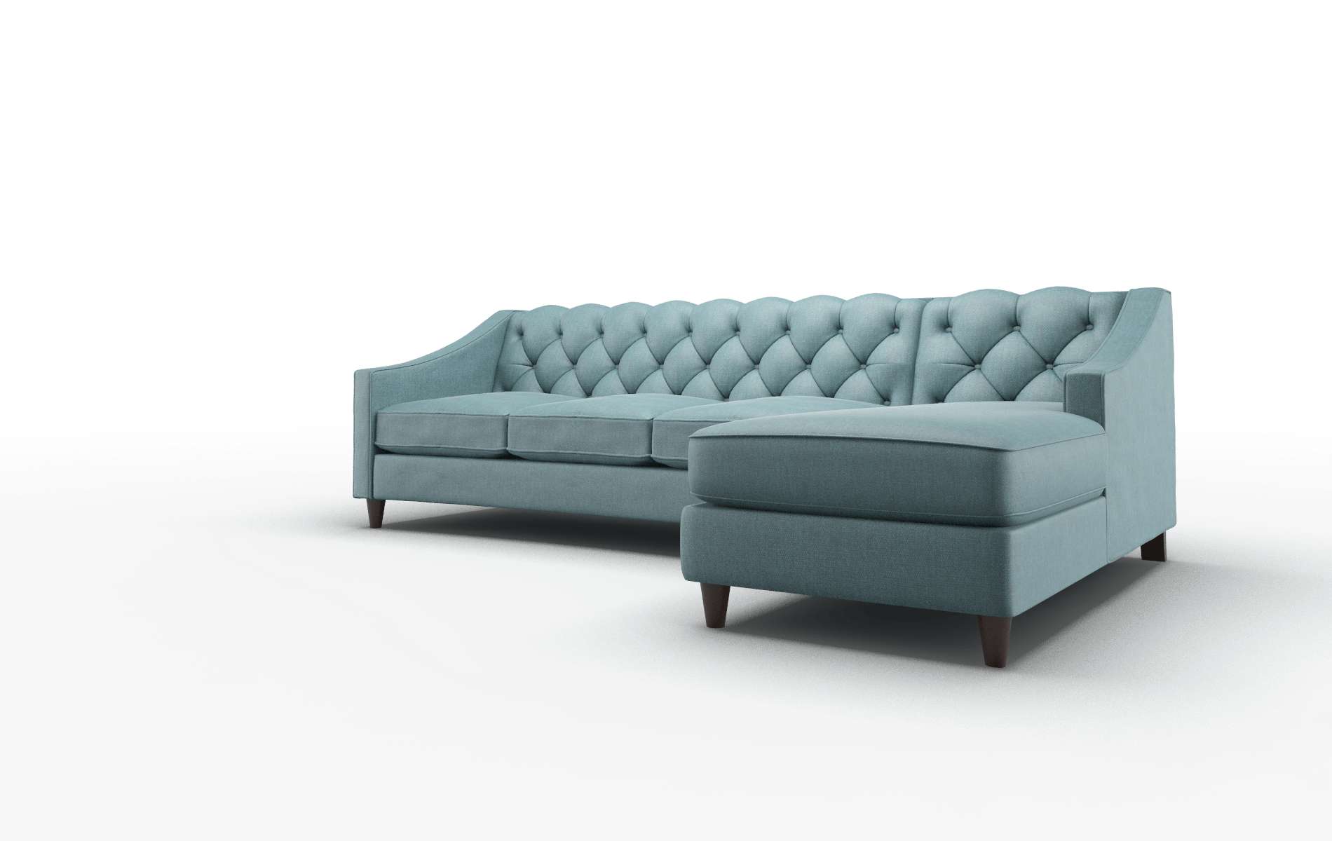 Manchester Elliot Teal Panel espresso legs 4