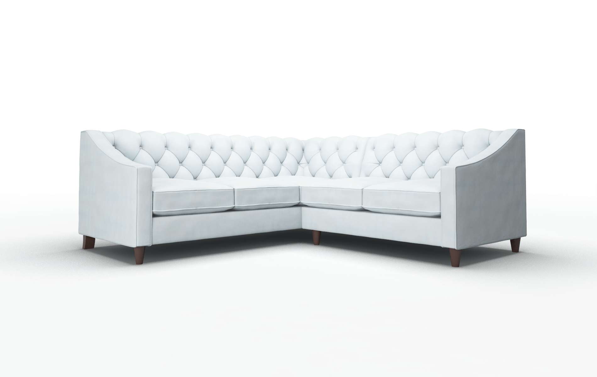 Manchester Hathaway Aqua Sectional espresso legs 1