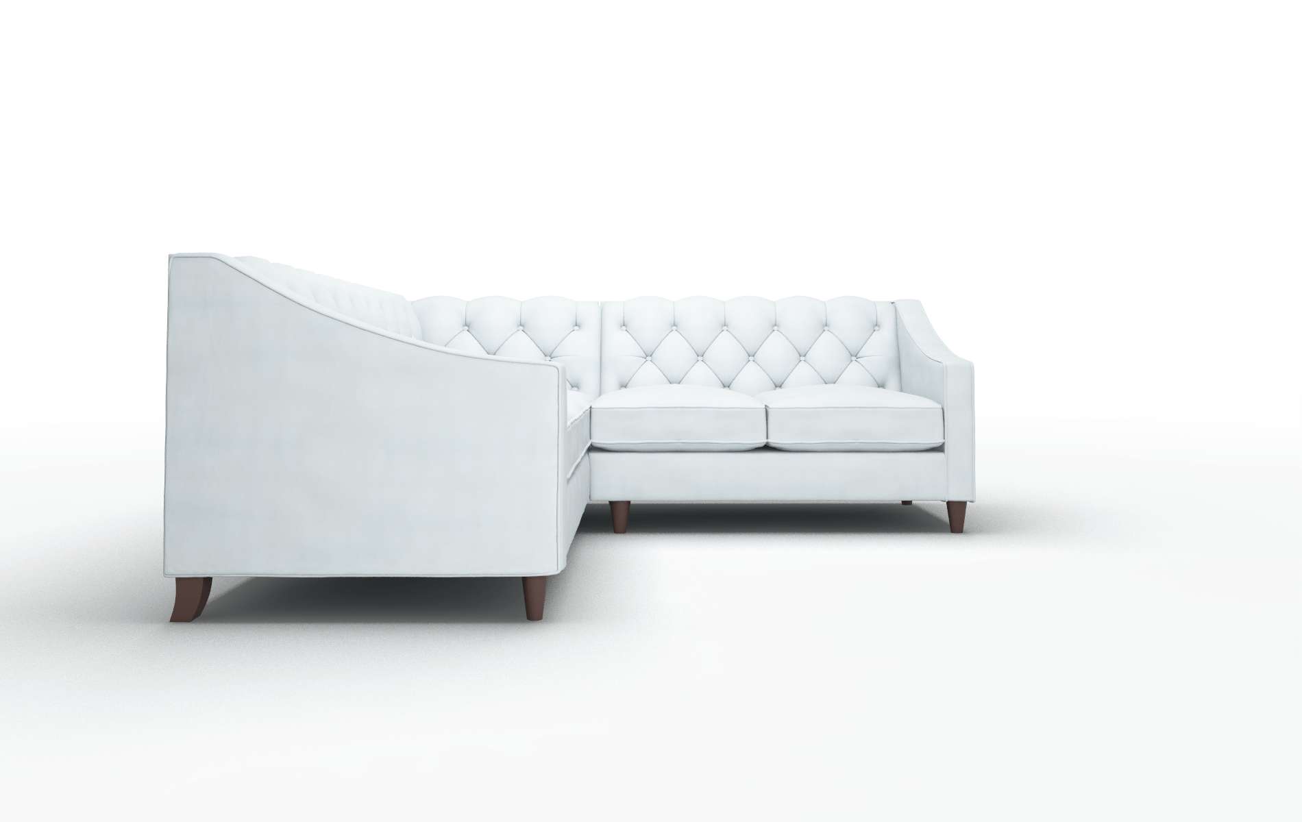 Manchester Hathaway Aqua Sectional espresso legs 2