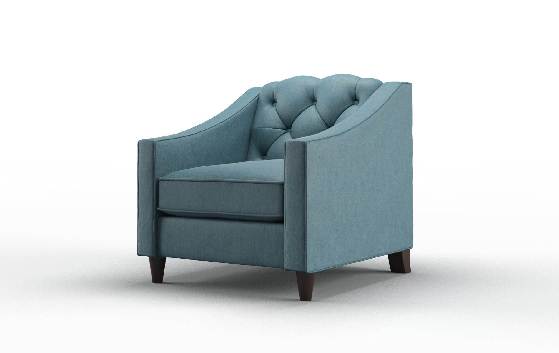 Manchester Hepburn Teal Chair espresso legs 4
