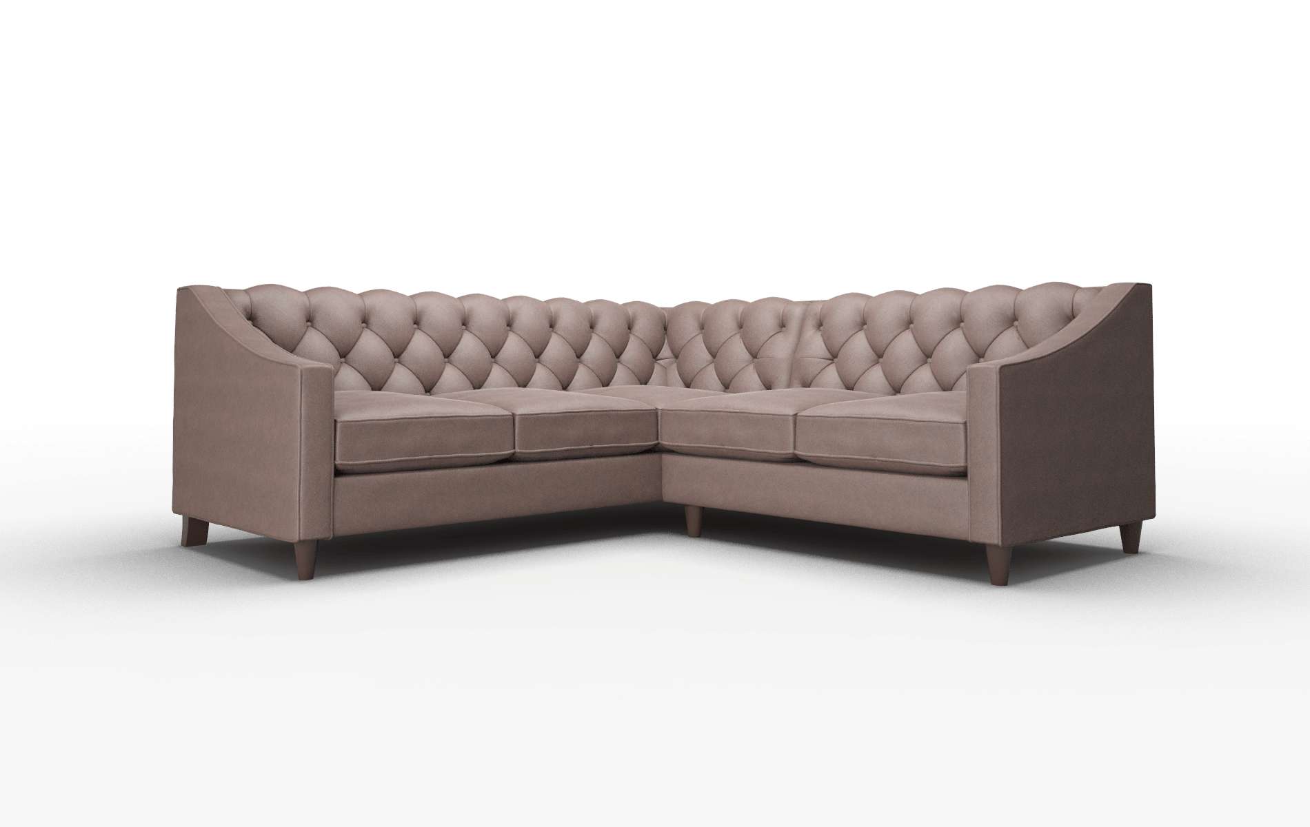 Manchester Insight Cafe Sectional espresso legs 1