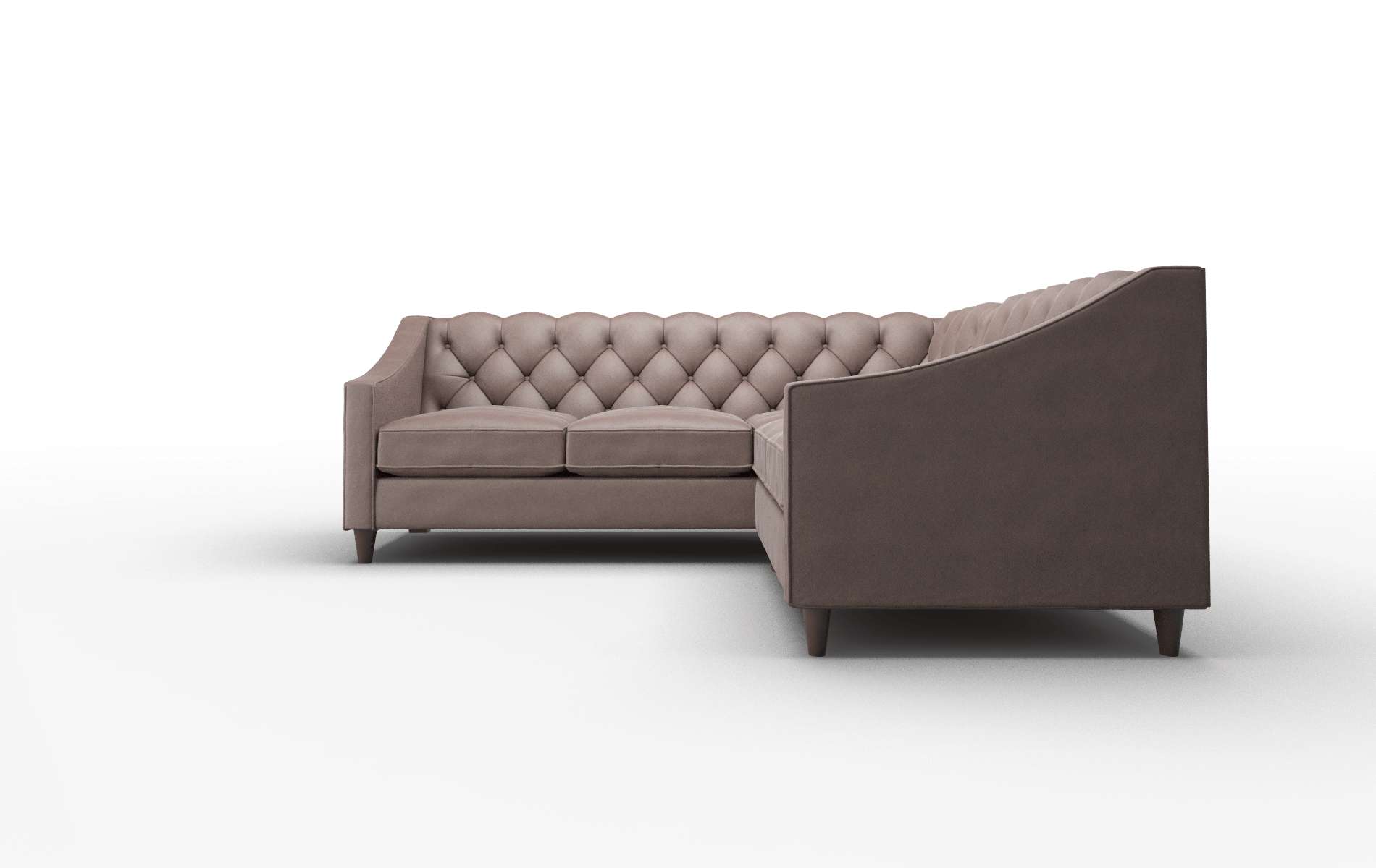 Manchester Insight Cafe Sectional espresso legs 5