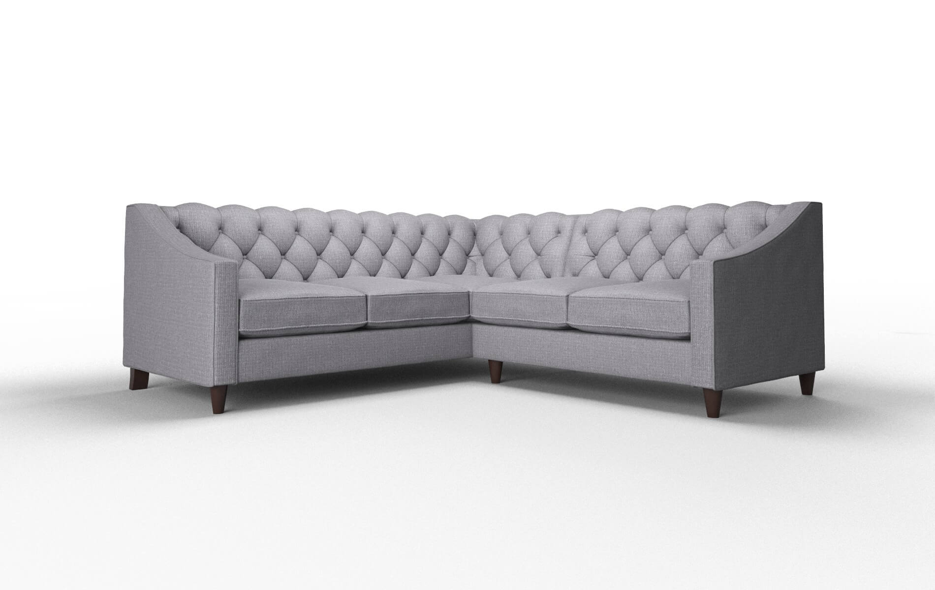 Manchester Insight denim Sectional Espresso Legs  1
