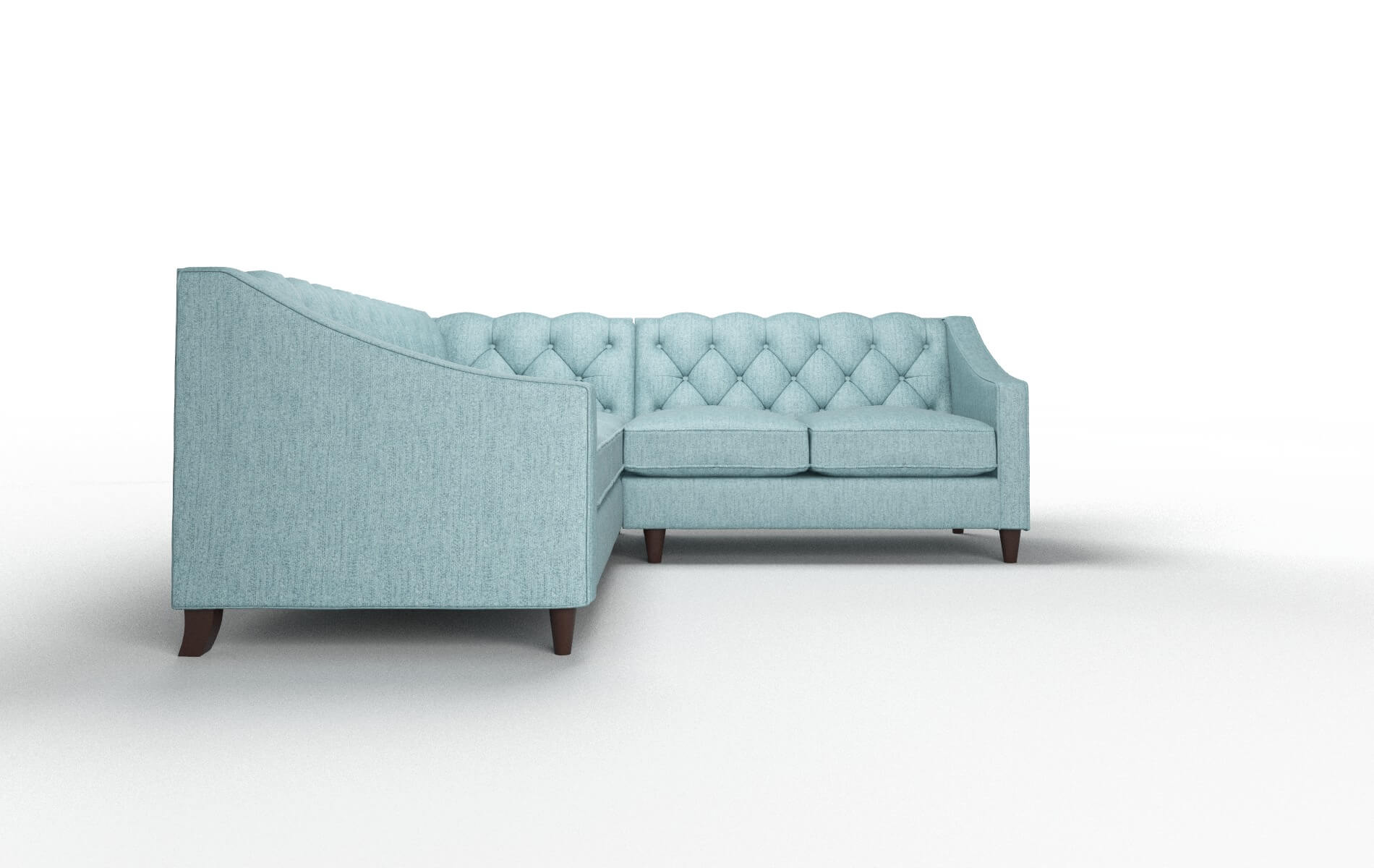 Manchester Insight Peacock Sectional espresso legs 2