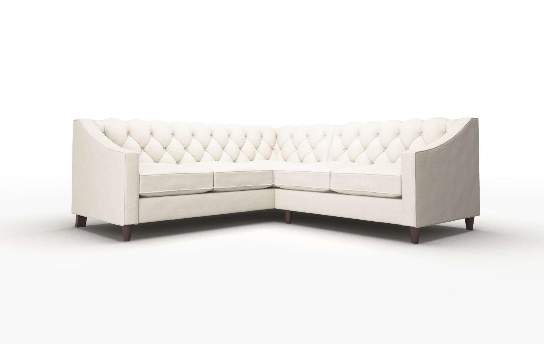 Manchester Keylargo Almond Sectional espresso legs 1