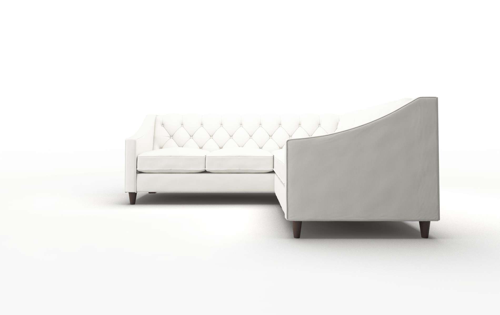 Manchester Keylargo Oatmeal Sectional espresso legs 5