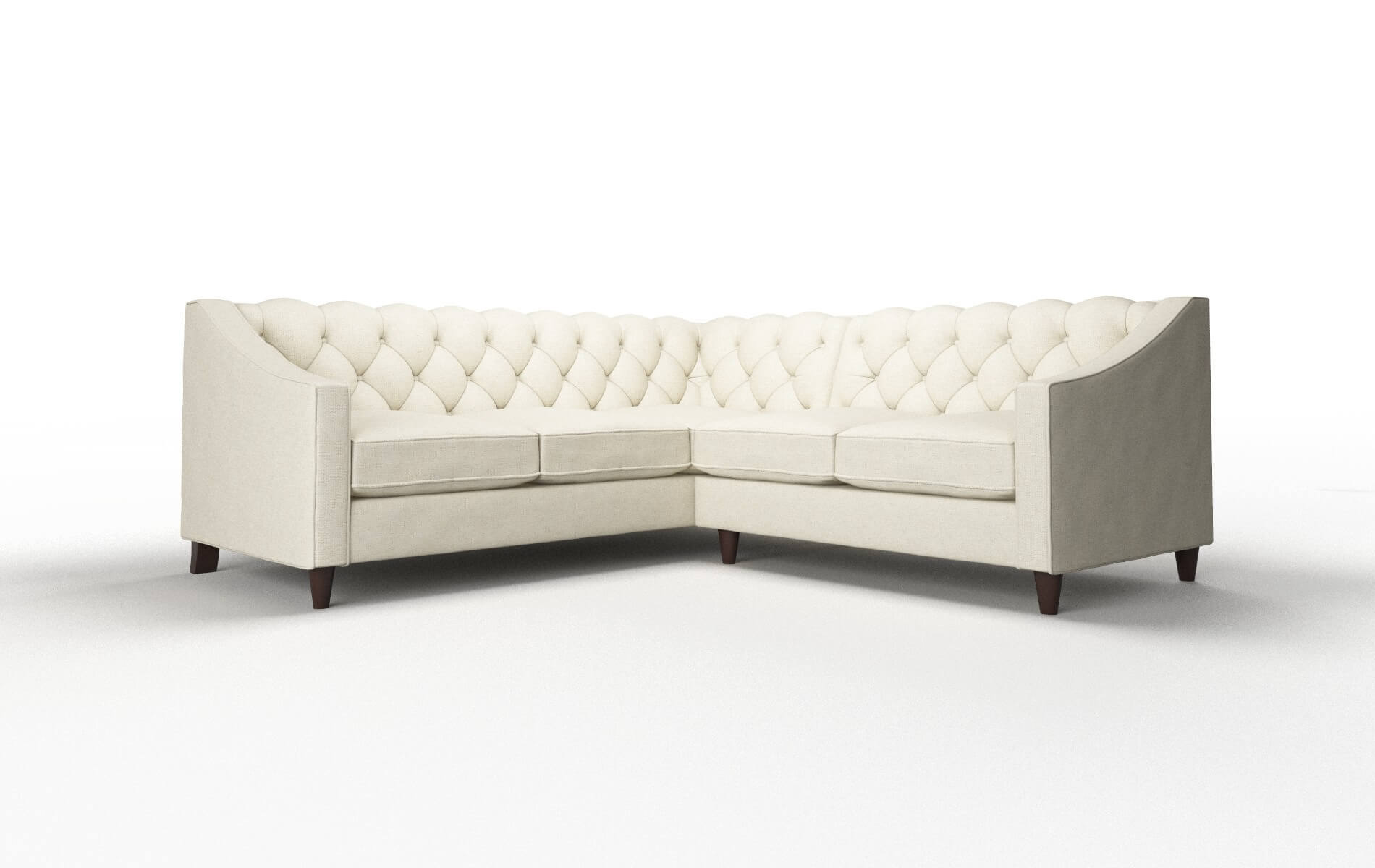 Manchester Lana Sand Sectional espresso legs 1